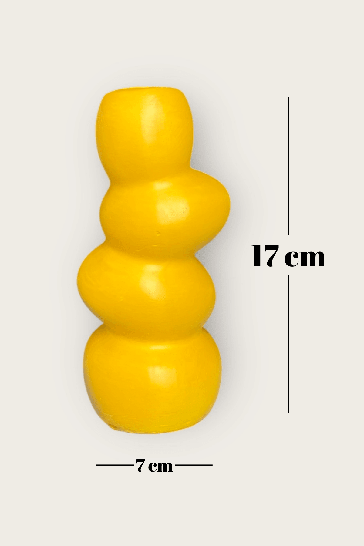 El Yapımı Taş Tozu Dekoratif Vazo | Modern Tasarım | 17 cm | Yapay Çiçeklik | Minimal Ev Dekoru