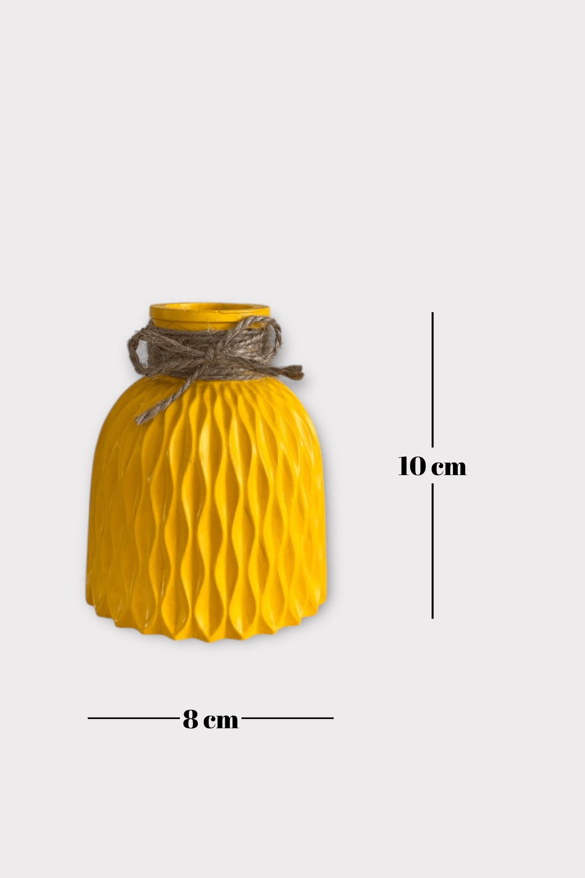 El Yapımı Taş Tozu Dekoratif Mini Vazo | Kurutulmuş ve Yapay Çiçekler İçin Uygun