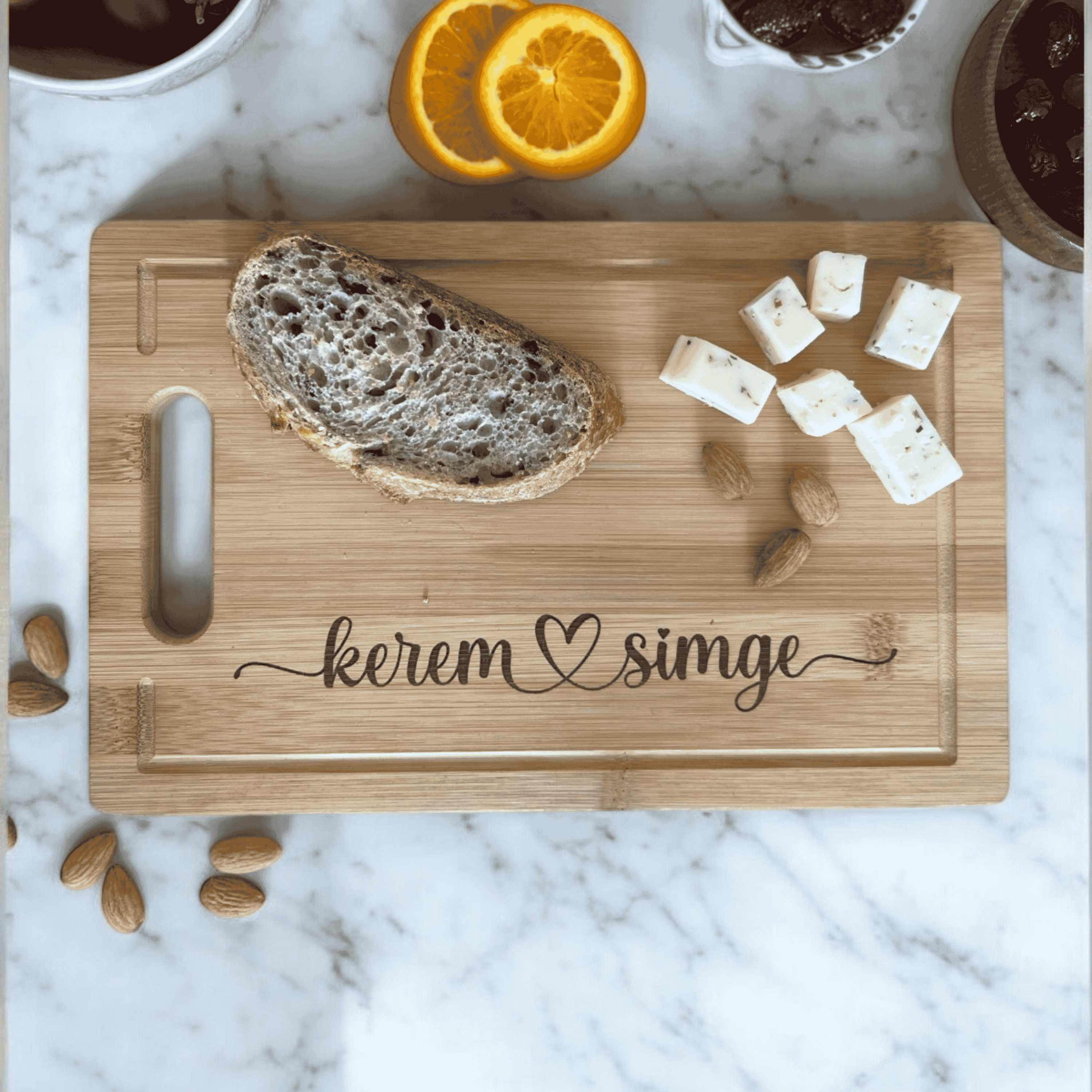 Personalized Bamboo Cutting and Serving Board – Custom Name Design