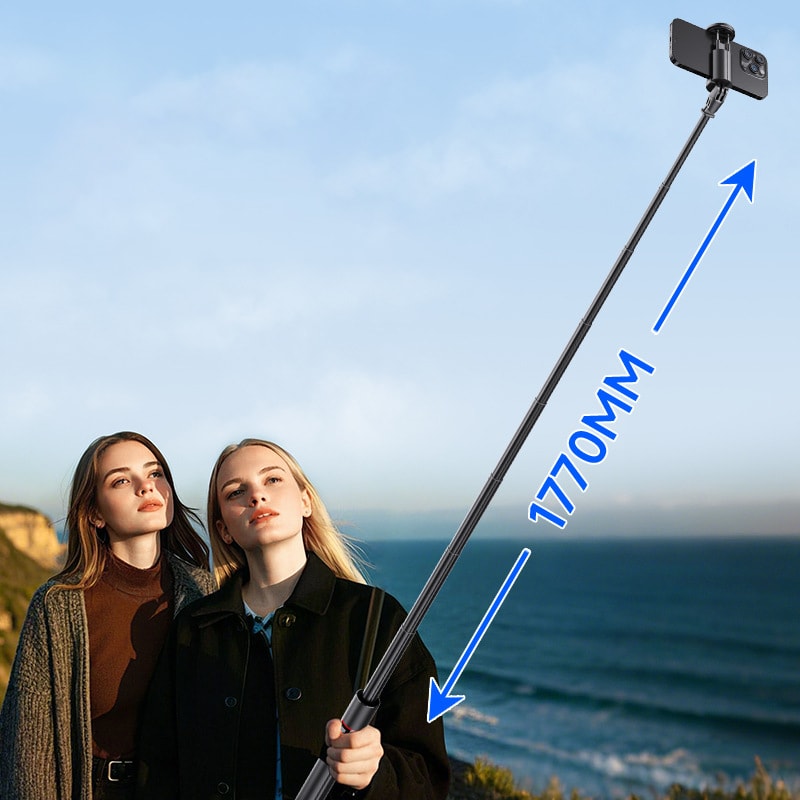 Otomatik Tripod – 177 cm Uzunluk | Bluetooth Kumandalı + Otomatik Açılır Mekanizma + Katlanabilir