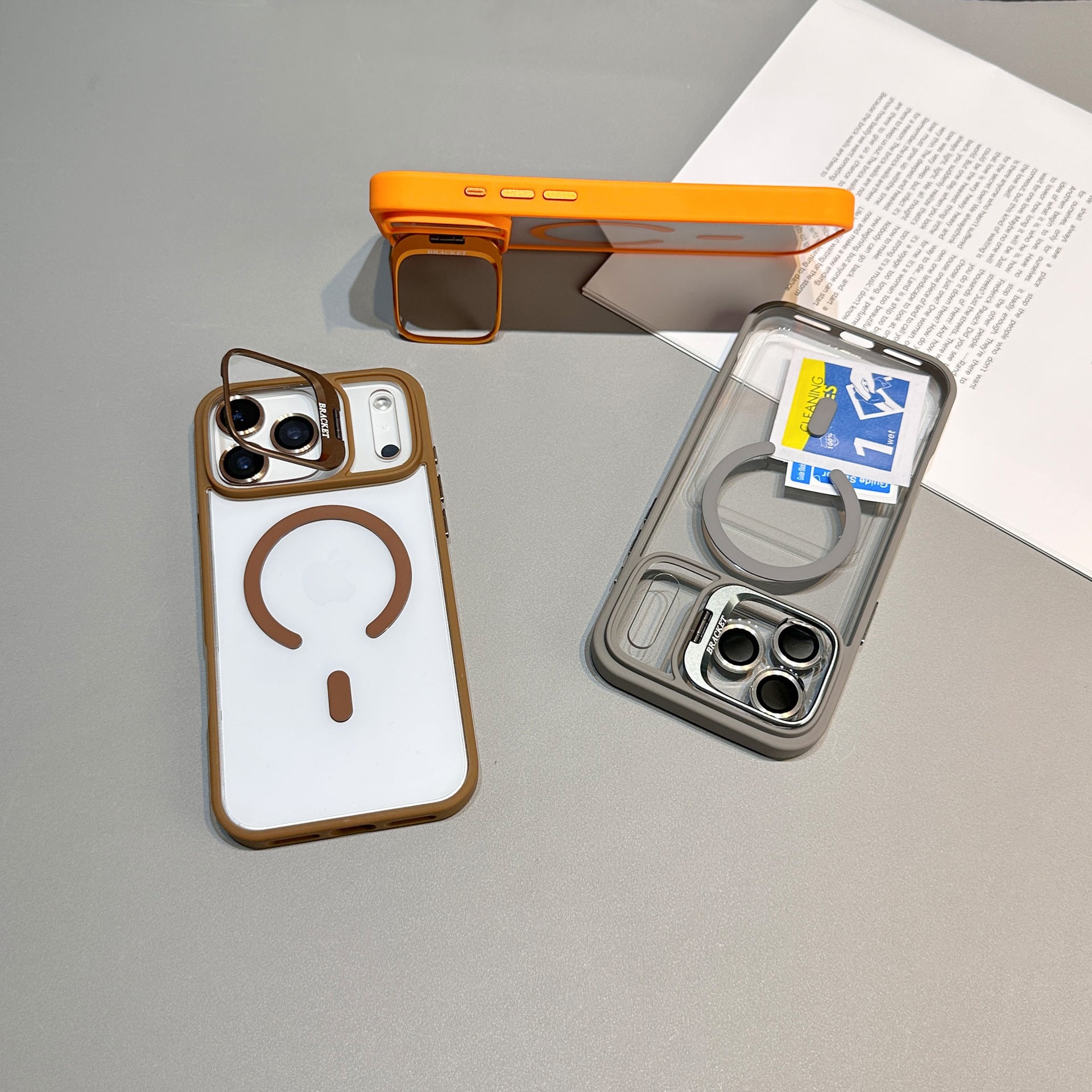 Rongo MagSafe Kapak – Şeffaf + Stand