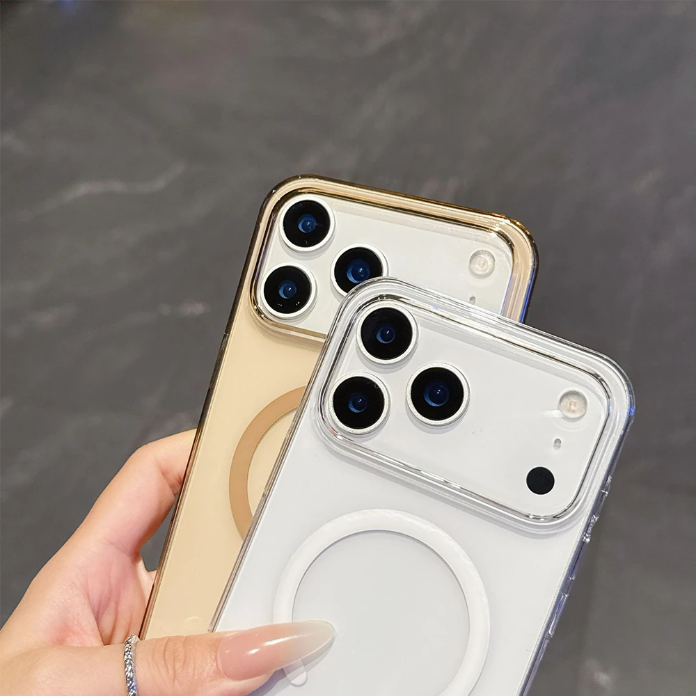 iPhone Uyumlu - Sert Mika Magsafe Sararmaz Kapak