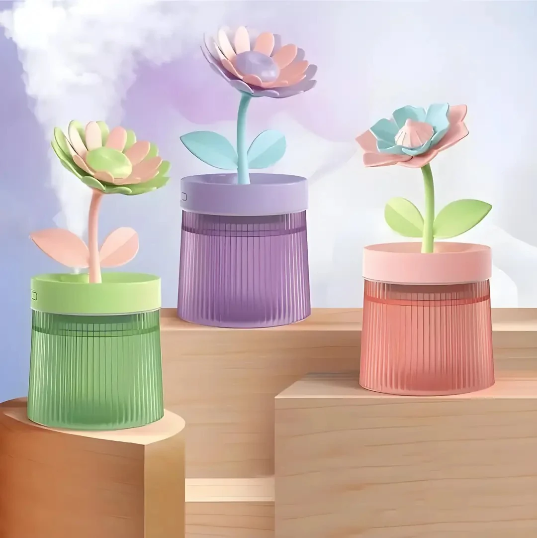 Hava Nemlendirici – 260 ml Su Haznesi + 7 Renk Gece Lambası + Çift Mod Püskürtme