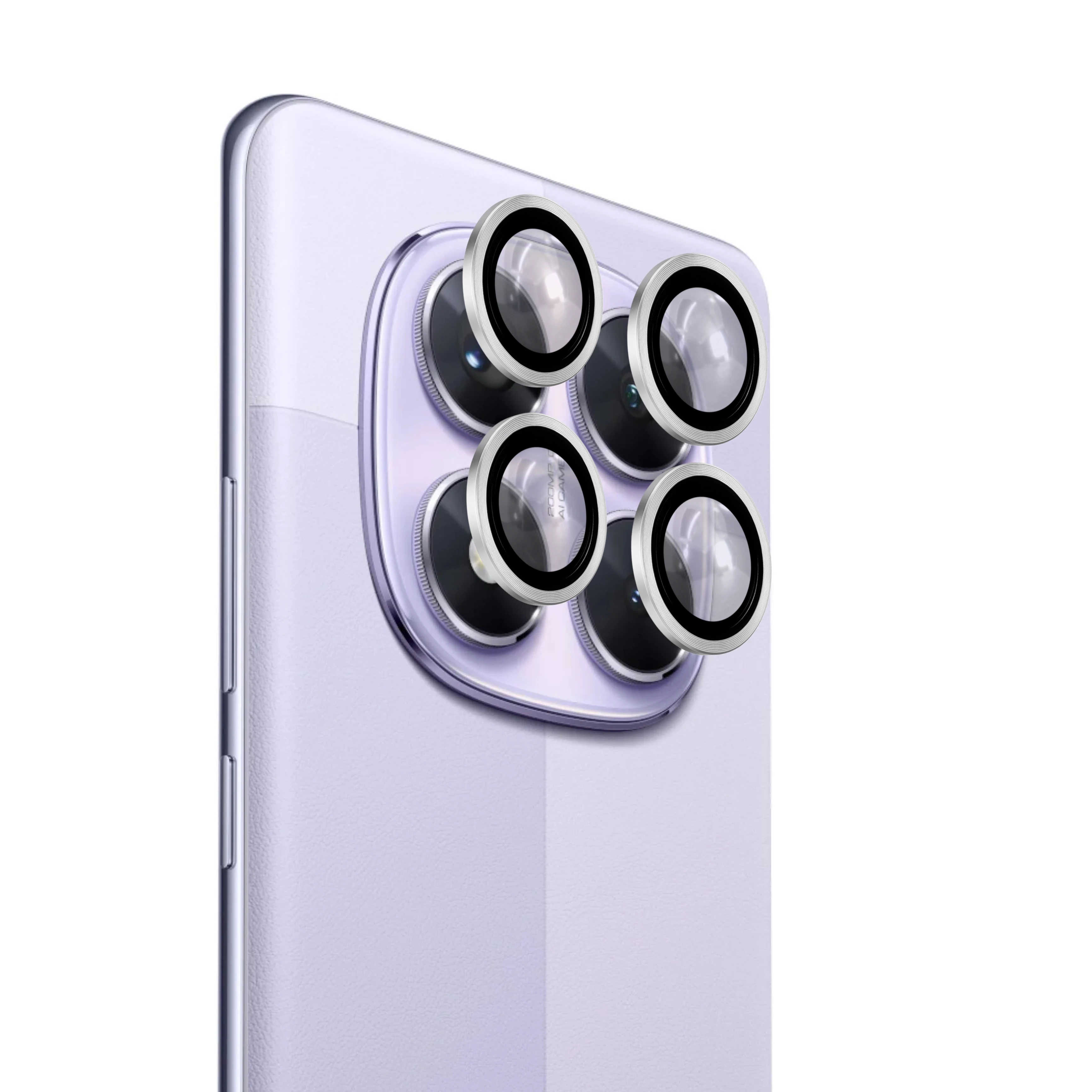Redmi Uyumlu | Kamera Lens Koruyucu – Şık Metal Çerçeveli Tam Koruma - Gümüş