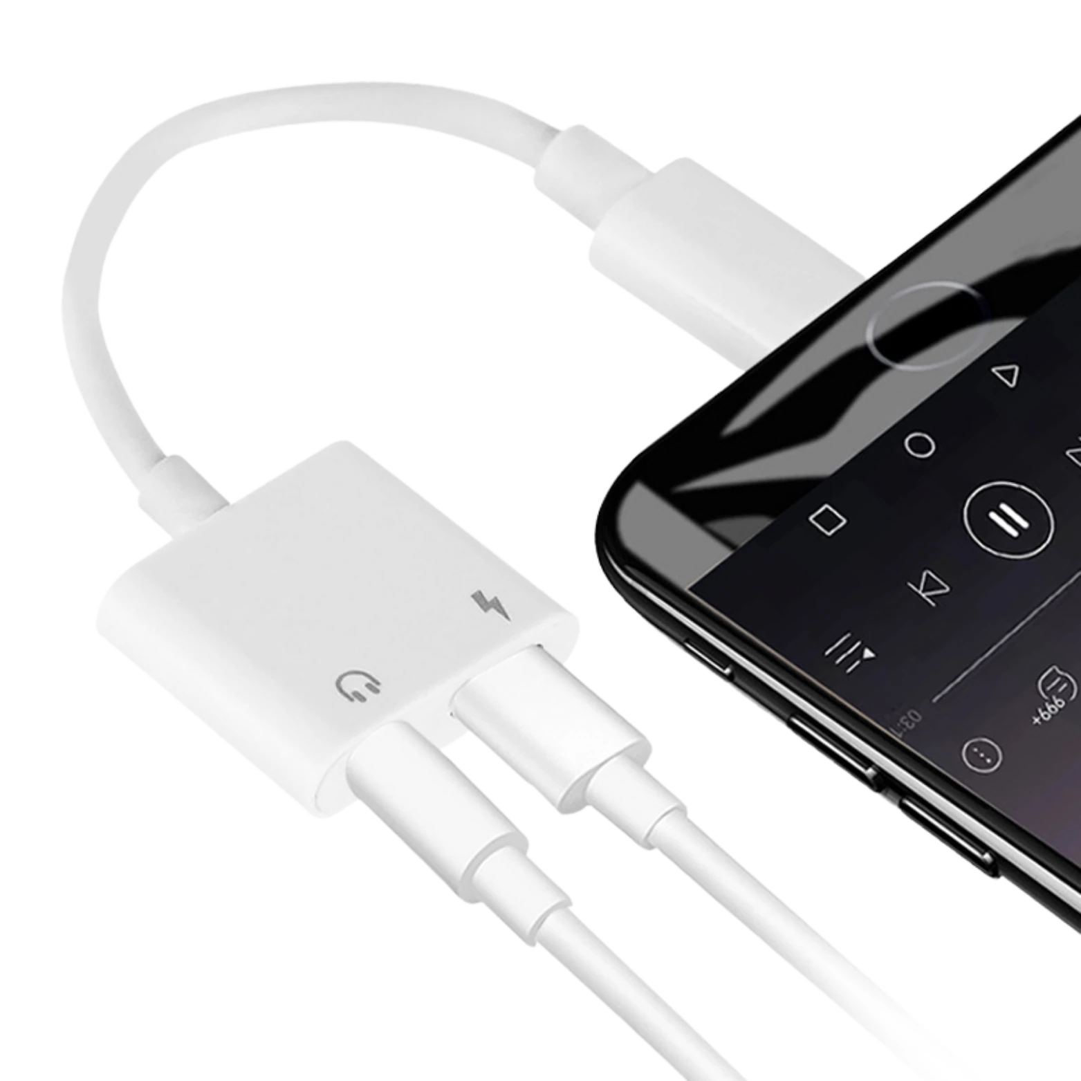 Lightning to 3.5mm AUX + Şarj Dönüştürücü