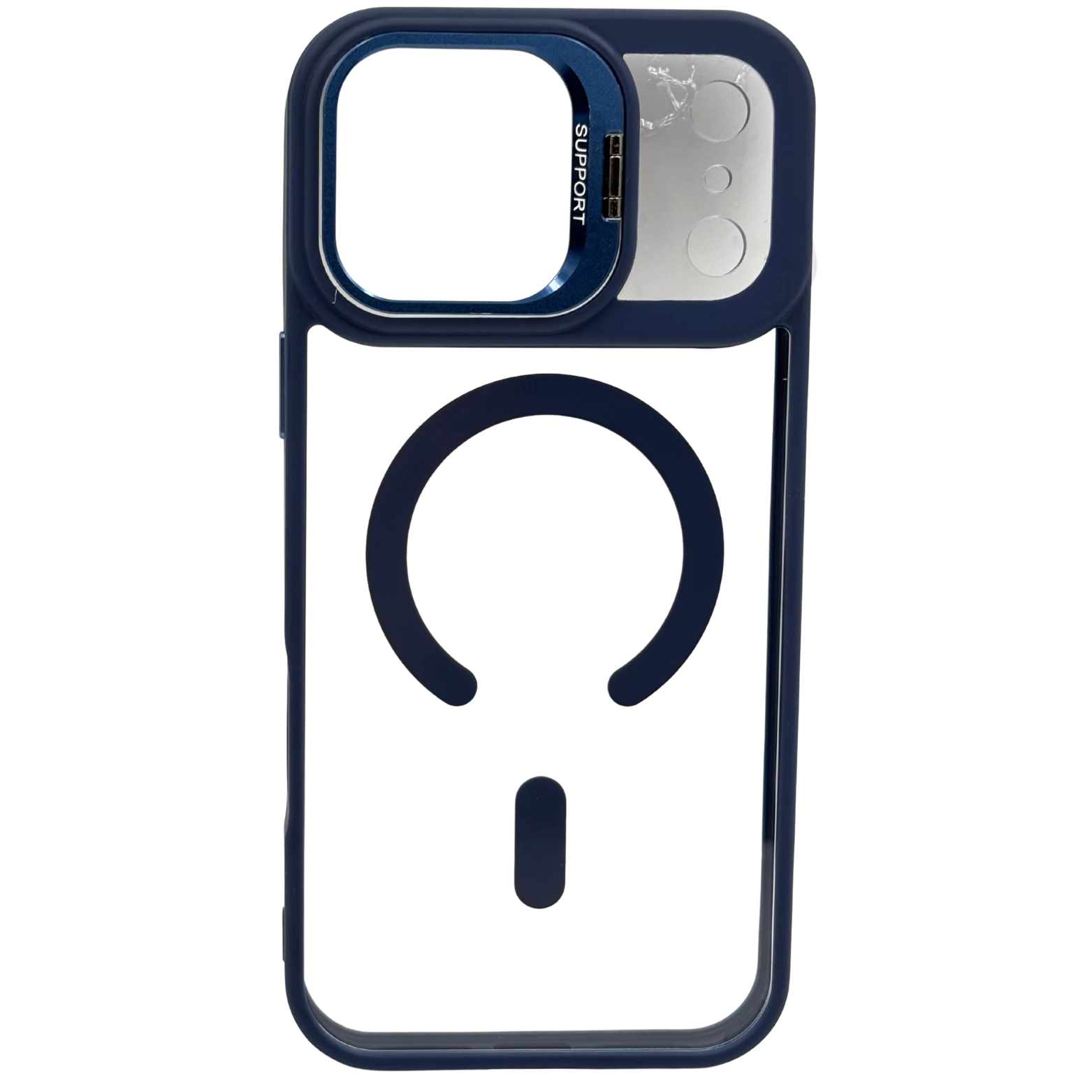 iPhone Uyumlu | Rongo MagSafe Kapak – Şeffaf + Stand