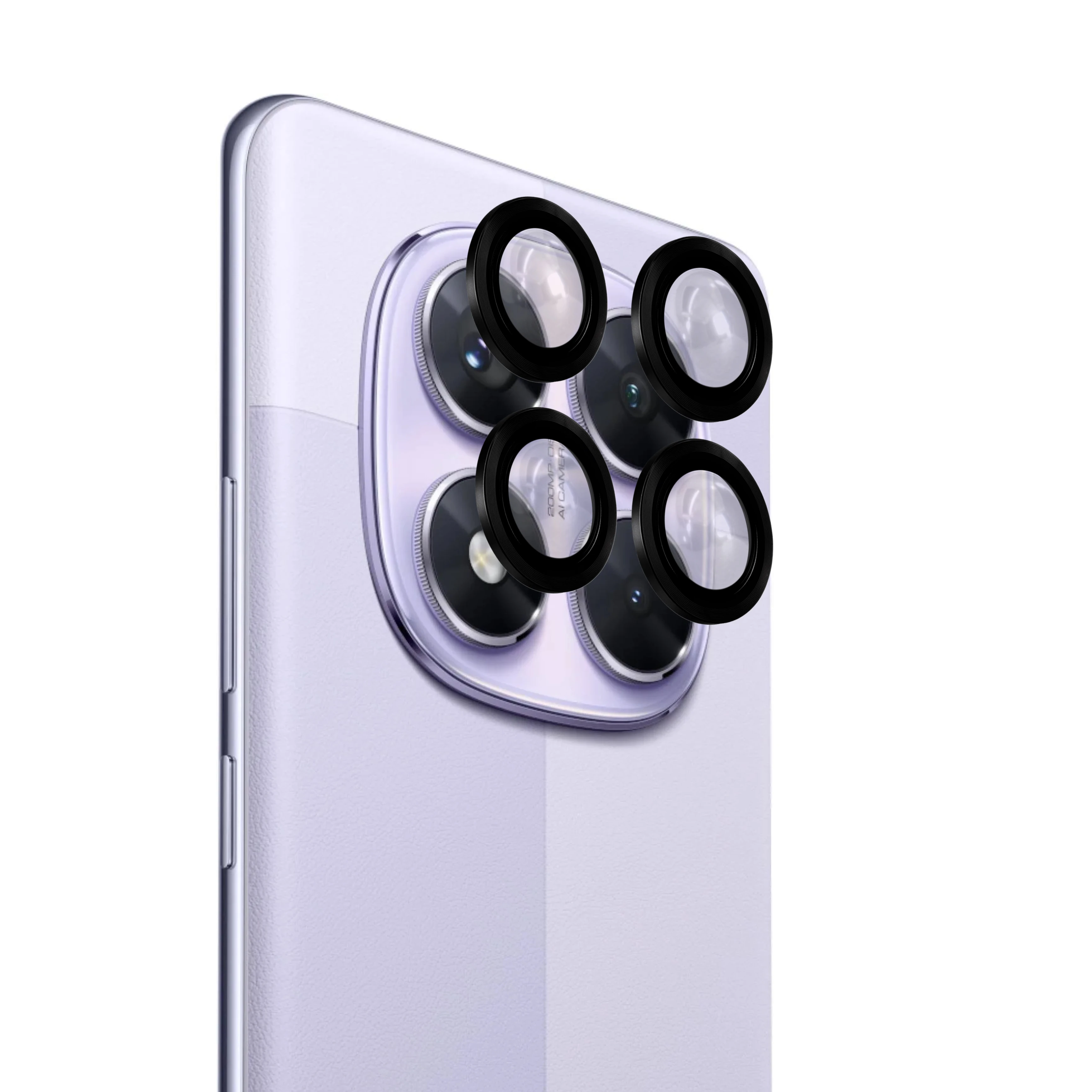 Redmi Uyumlu | Kamera Lens Koruyucu – Şık Metal Çerçeveli Tam Koruma - Siyah