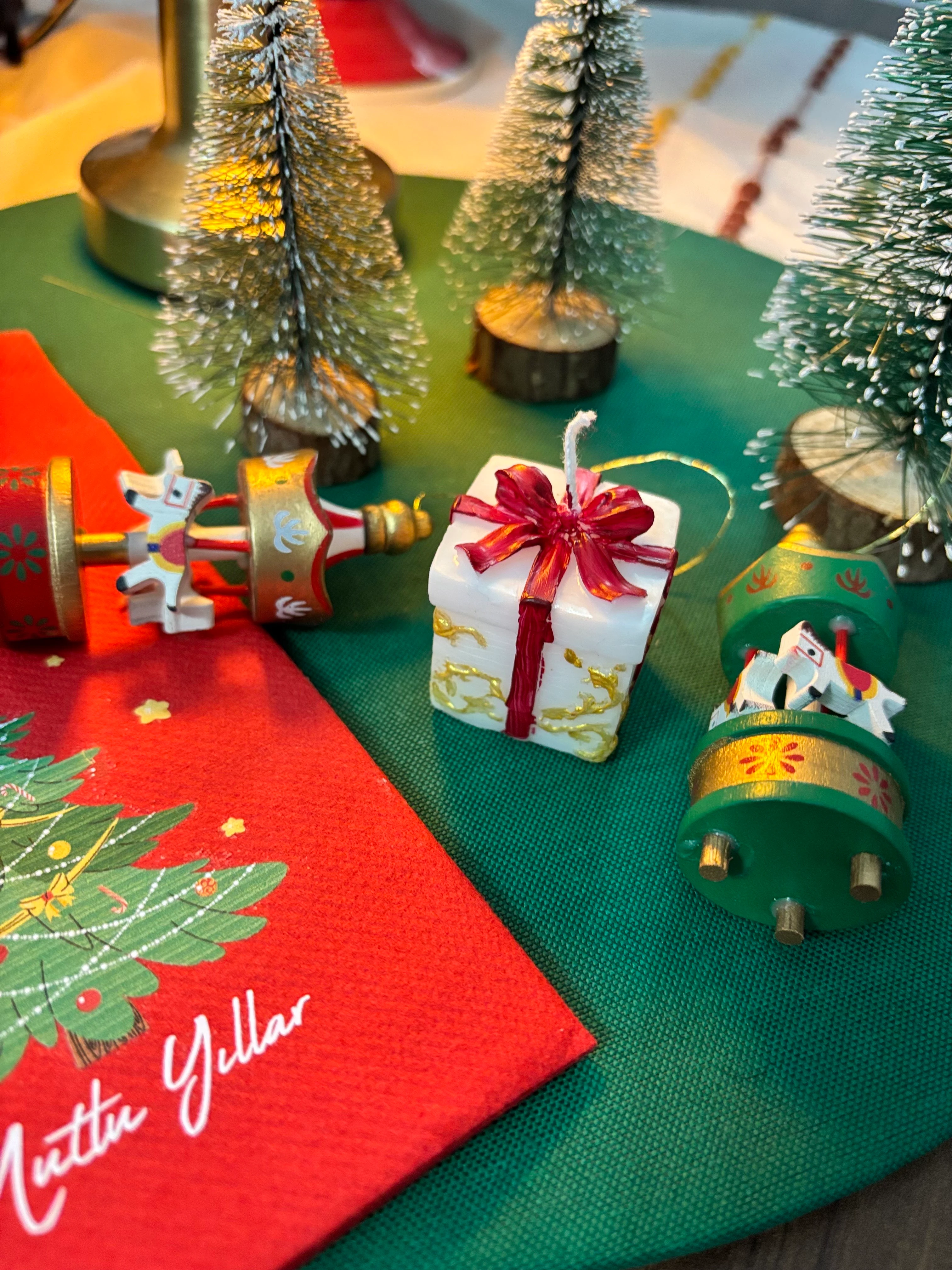  Minyatür Hediye Kutusu Mum