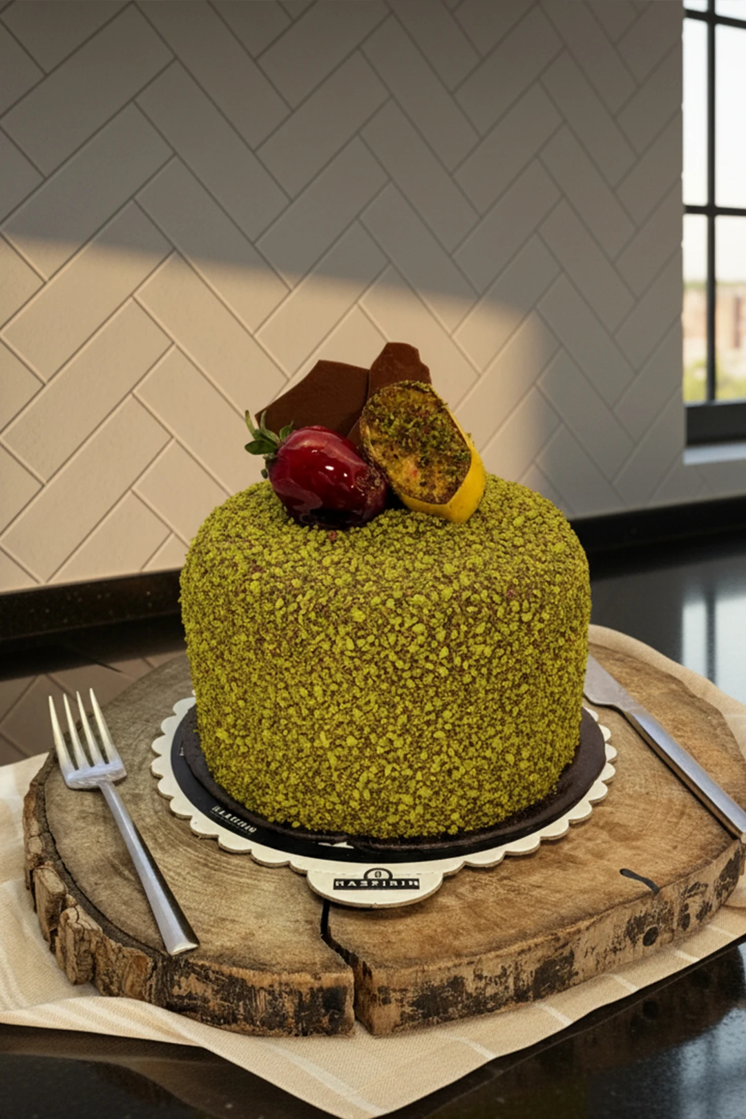 Fıstıklı Muz Çilekli Pasta