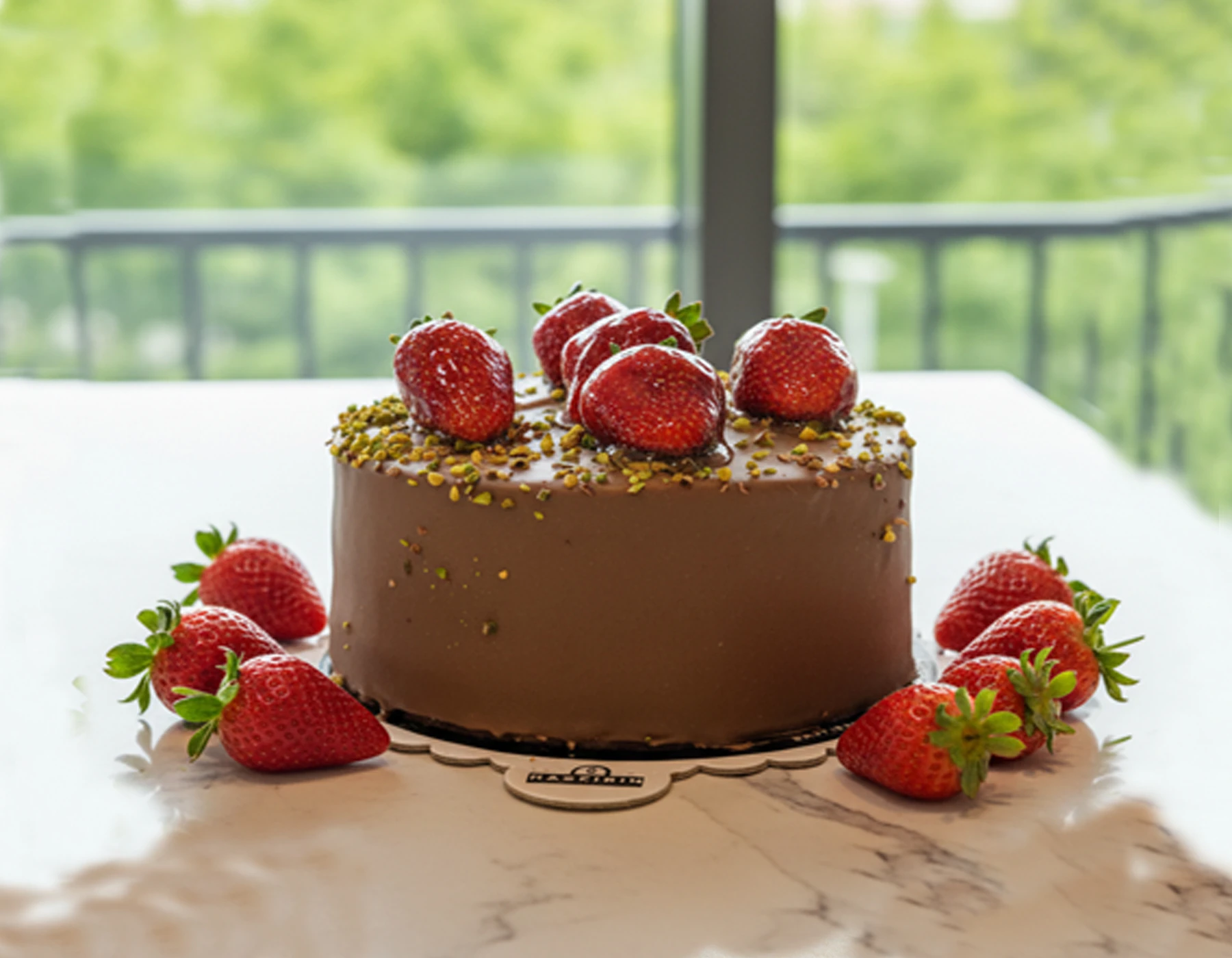 Çilek Fıstıklı Pasta