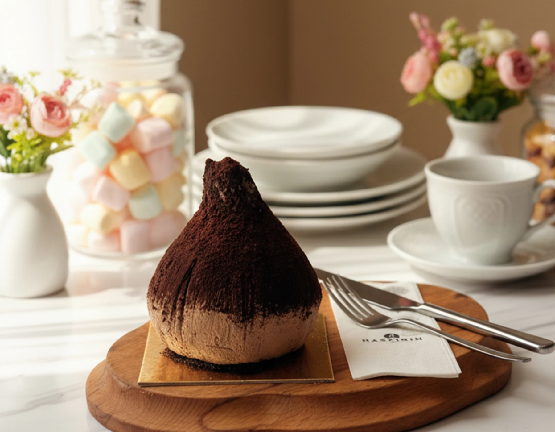 Kestane Akışkan Çikolatalı