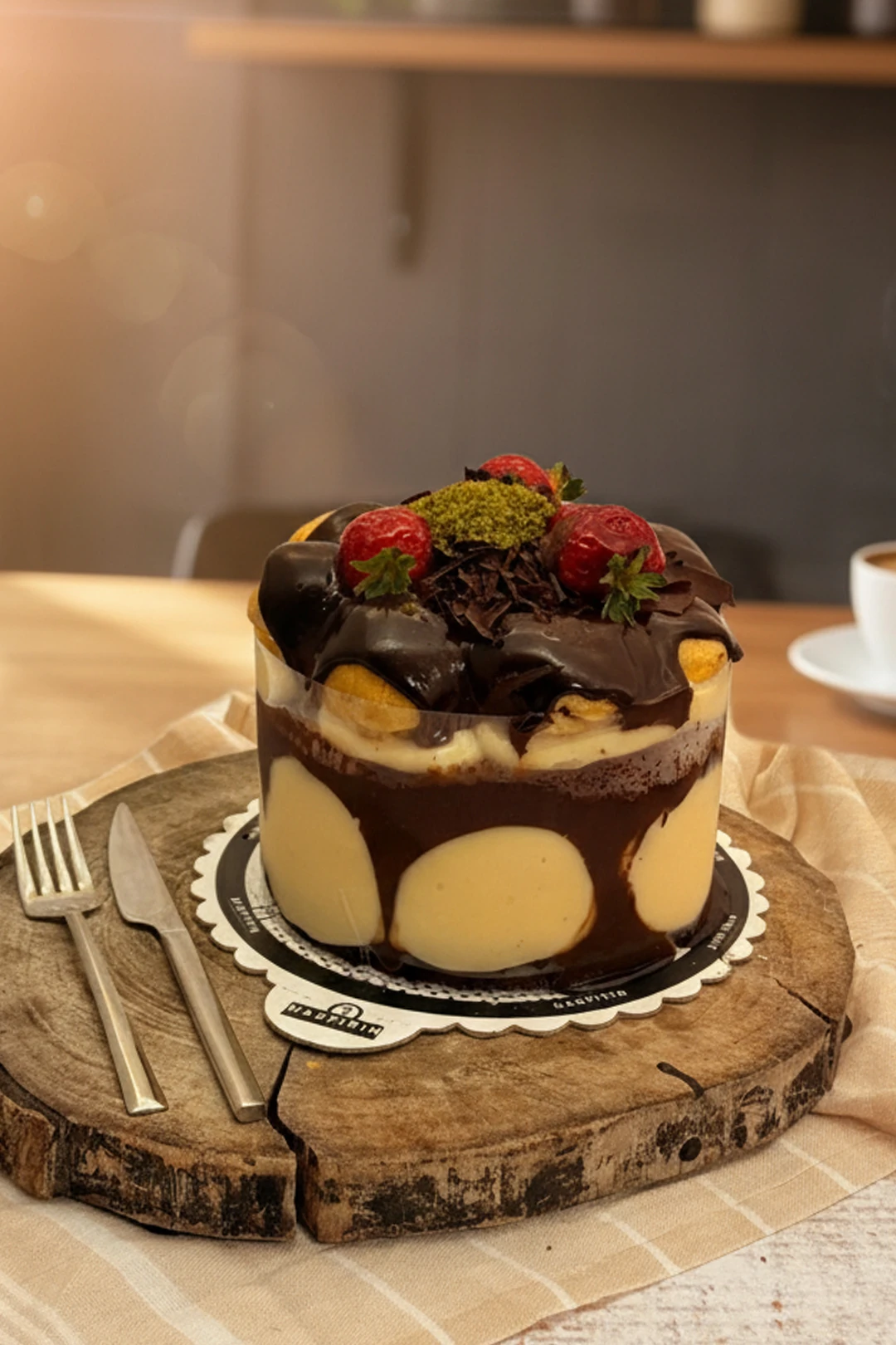 Profiterol Çilekli Pasta