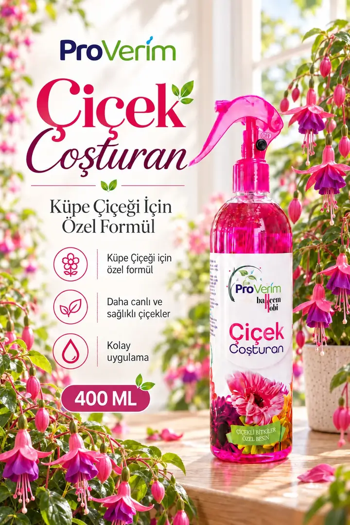 Küpe Çiçeği için Bitki Besini Sprey 400 ml – Proverim Çiçek Coşturan