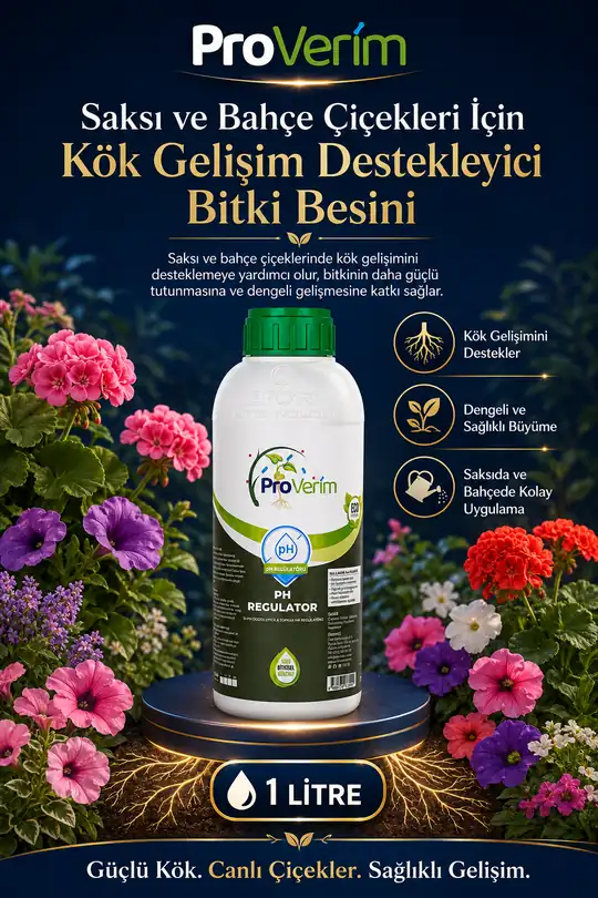 Saksı ve Bahçe Çiçekleri İçin Kök Gelişim Destekleyici Bitki Besini  1 L