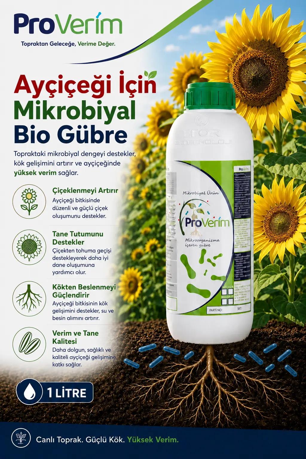 Ayçiçeği için Proverim 1 L