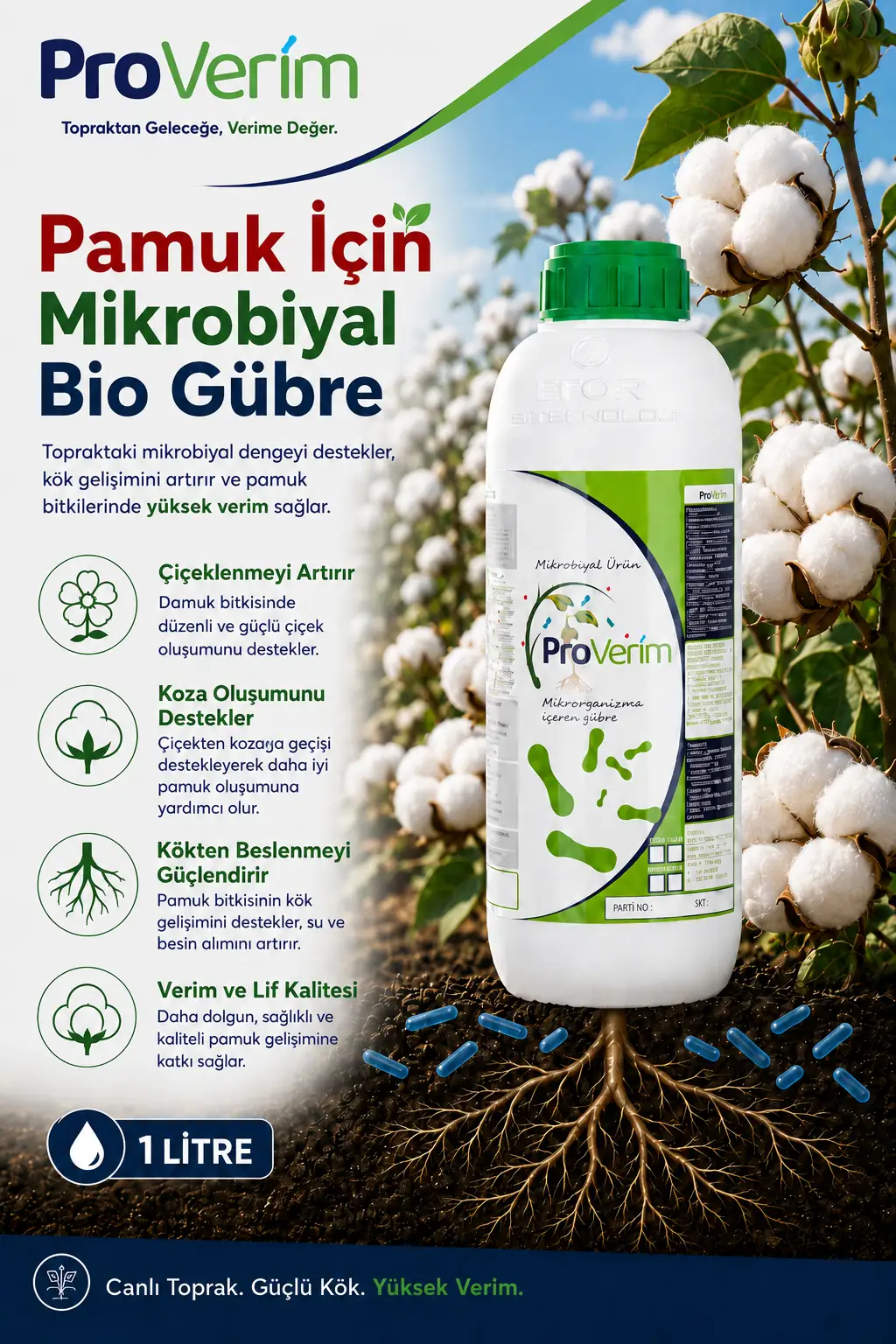Pamuk için Proverim 1 L