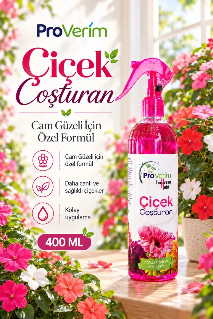 Cam Güzeli için Bitki Besini Sprey 400 ml – Proverim Çiçek Coşturan