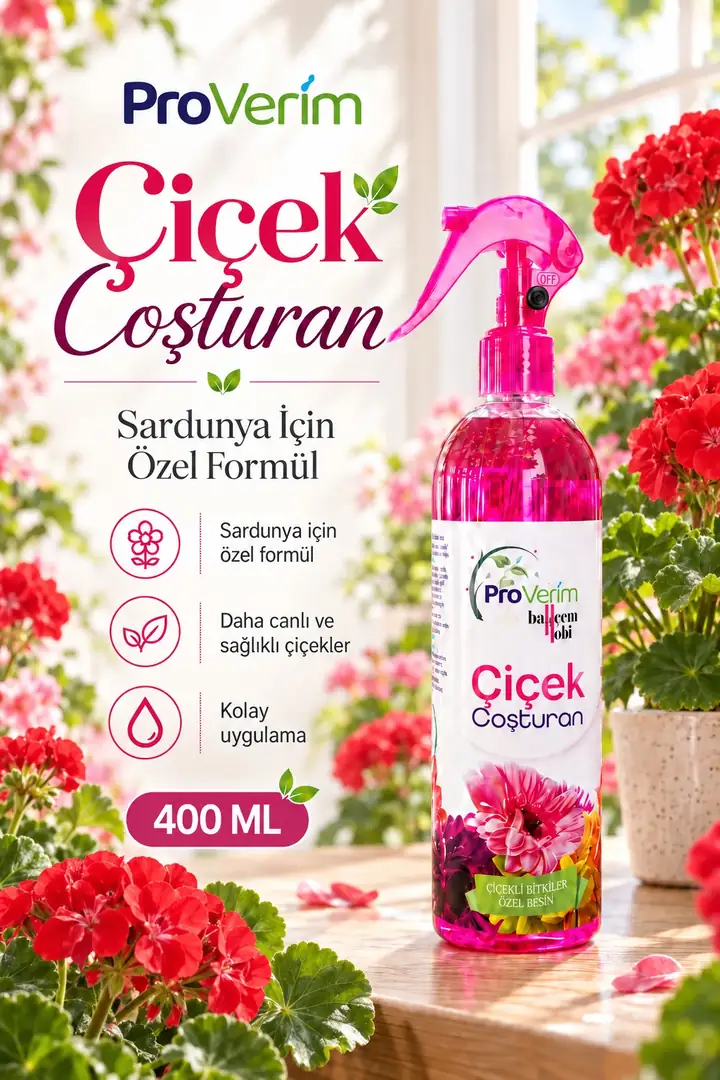 Sardunya için Bitki Besini Sprey 400 ml – Proverim Çiçek Coşturan