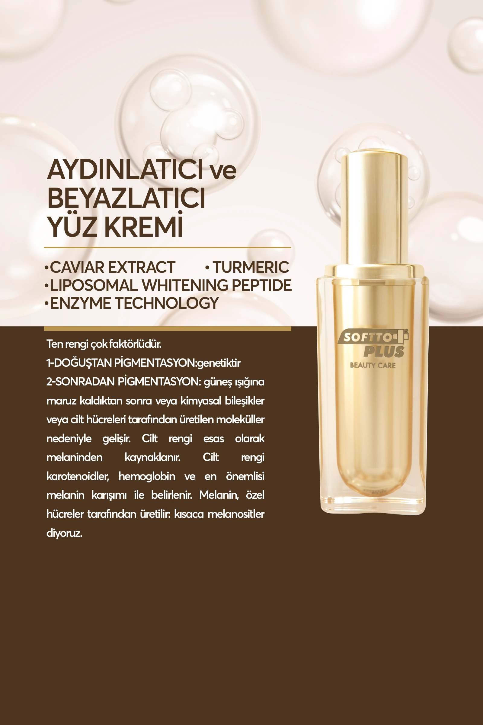Aydınlatıcı ve Beyazlatıcı Yüz Kremi 100ml
