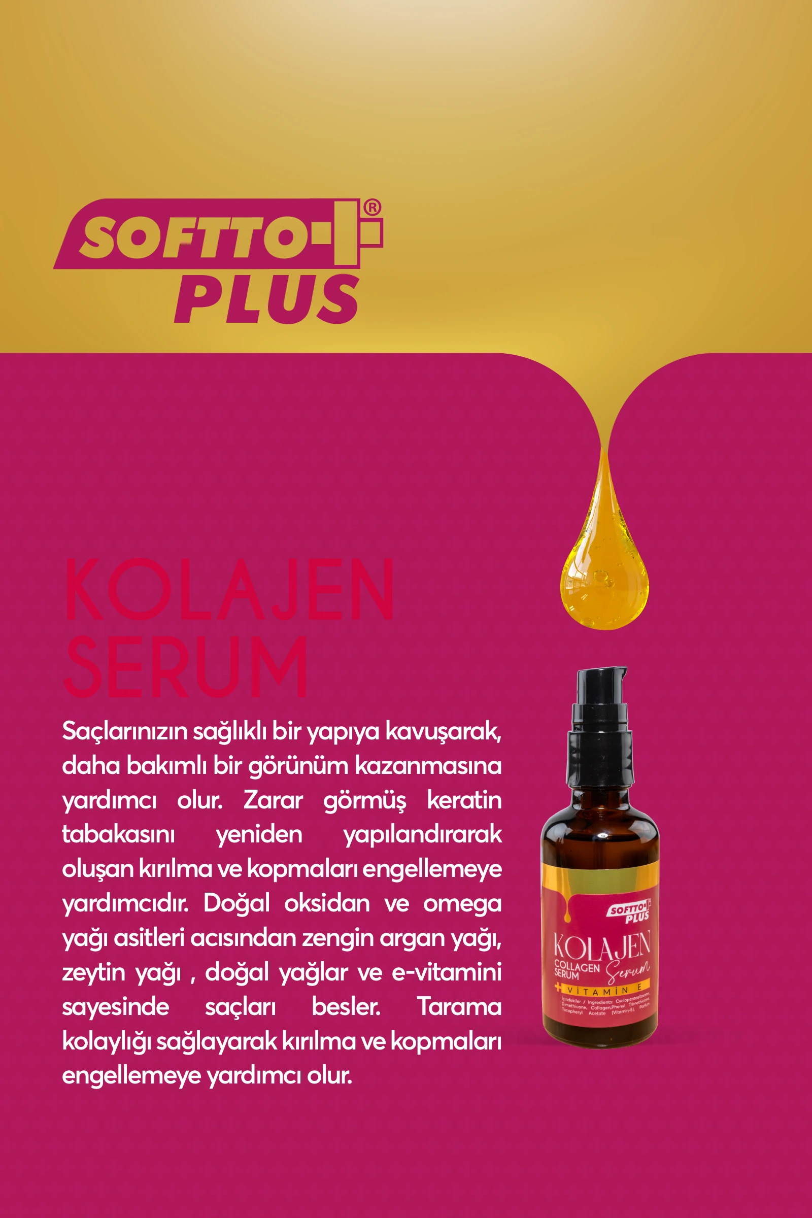 Kolajen Saç Bakım Yağı 50 ml