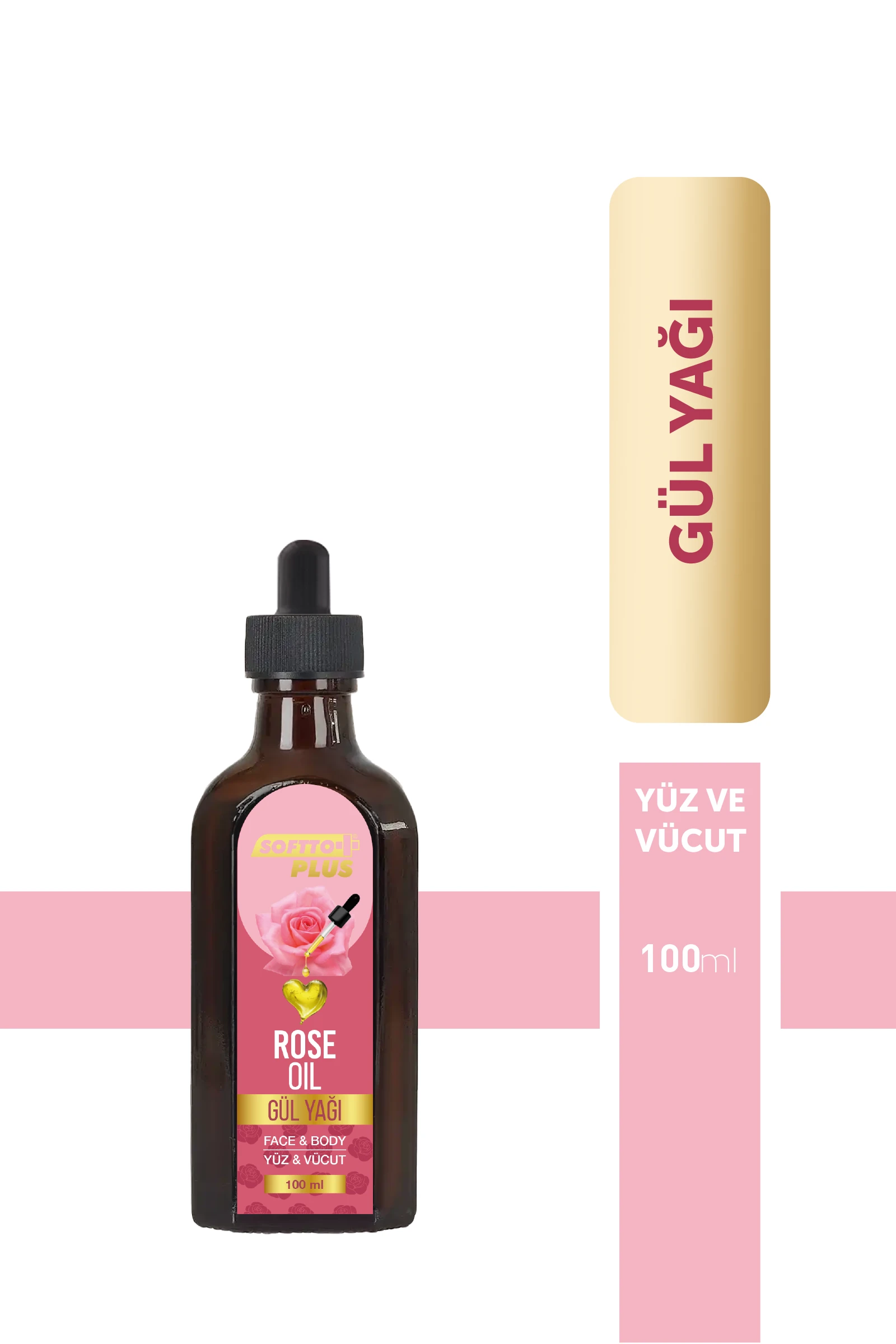 Gül Cilde Canlılık Veren Kızarıkların Giderilmesine Yardımcı Yüz ve Vücut Yağ 100 ml