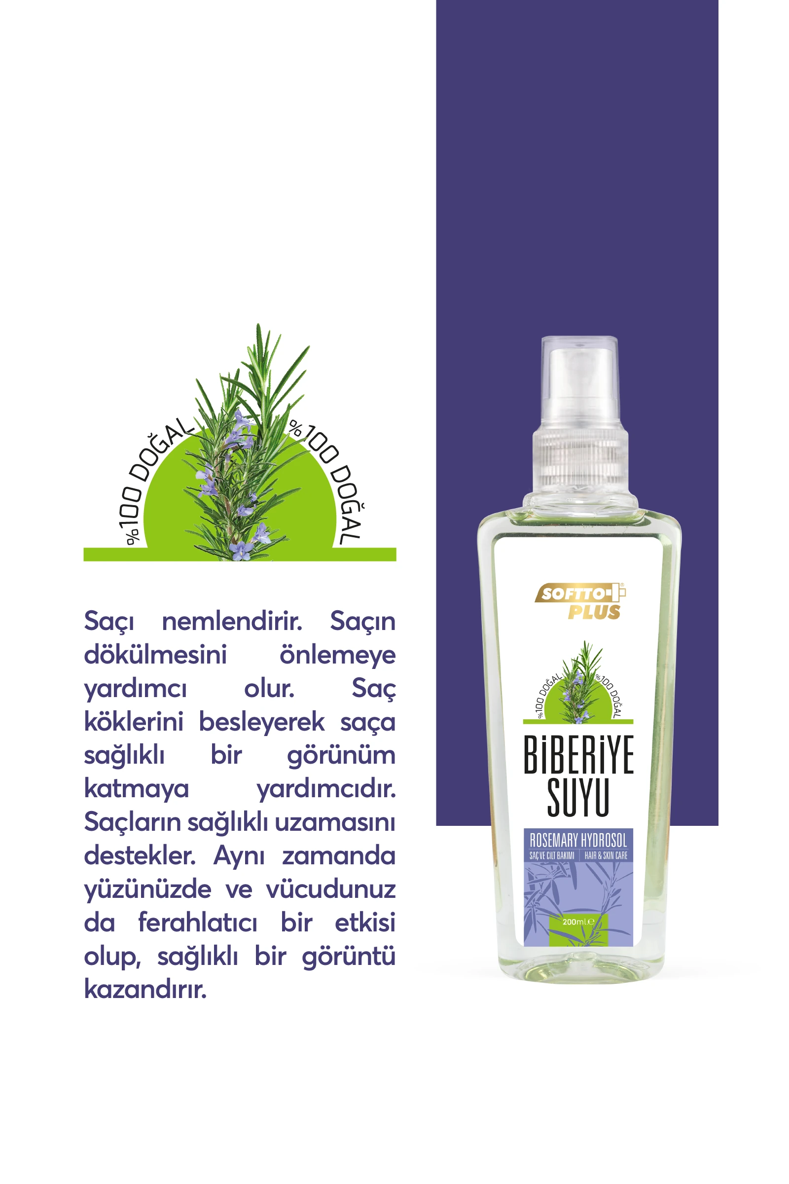 SOFTTO PLUS BİBERİYE SUYU 200 ml