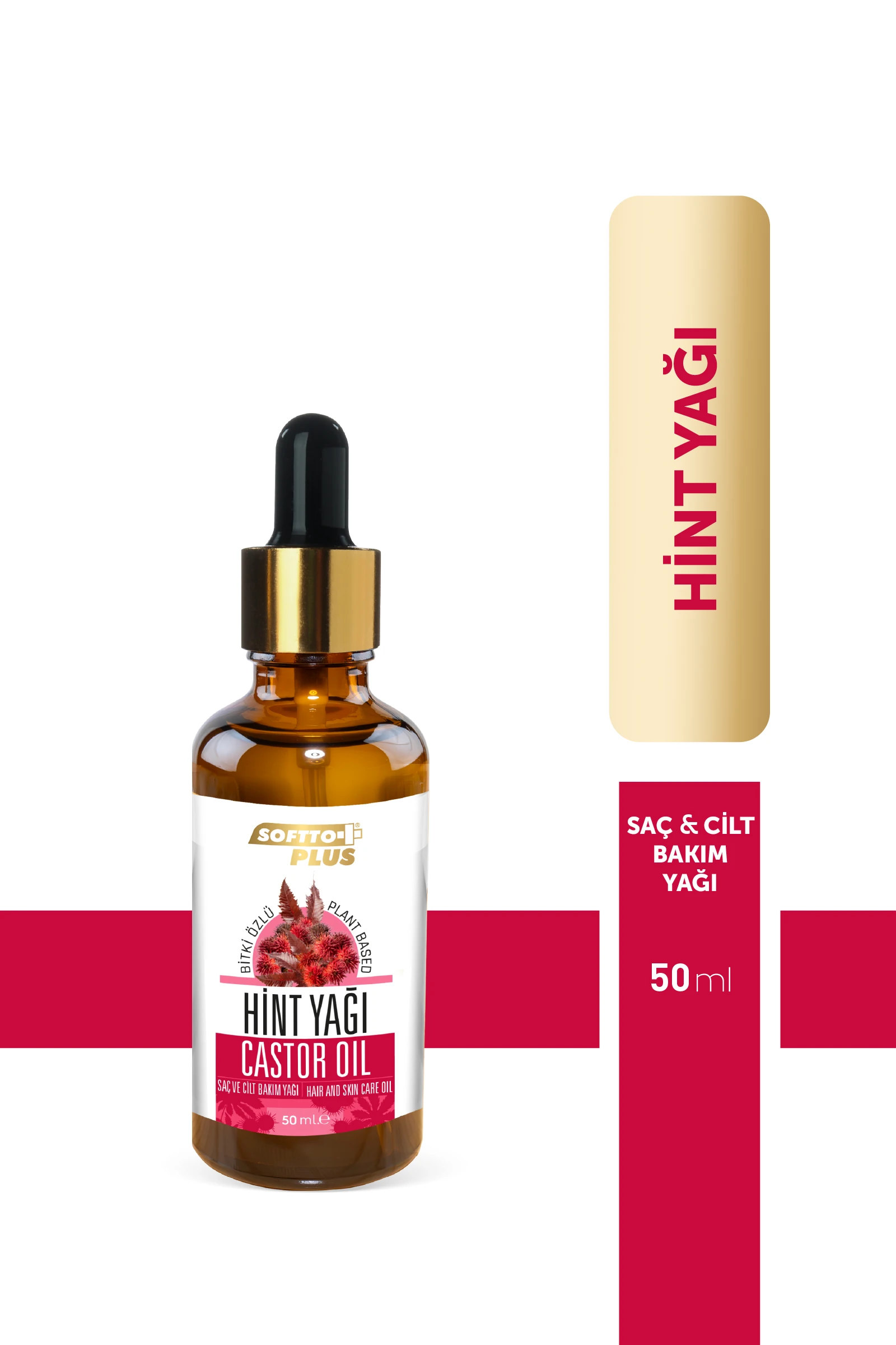 Softto Plus Saç ve Cilt Bakım Hint Yağı 50 ml