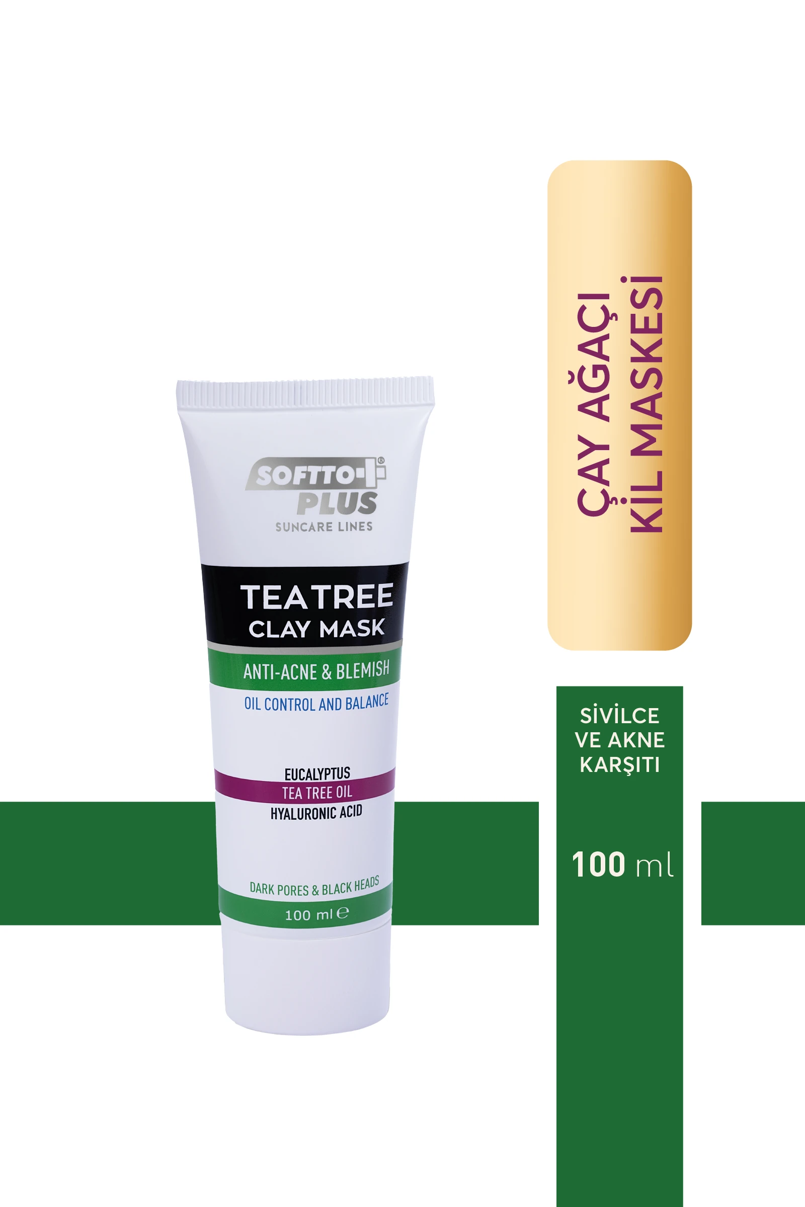 Çay Ağacı Sivilce ve Akne Karşıtı Kil Maskesi 100 ML