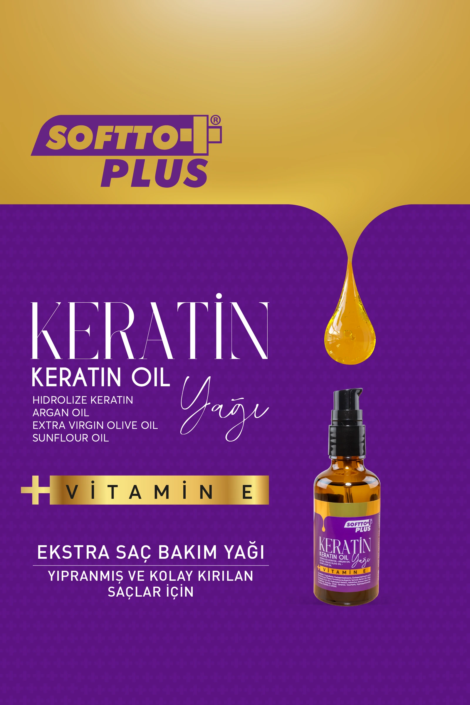 Keratin Saç Bakım Yağı 50 ml