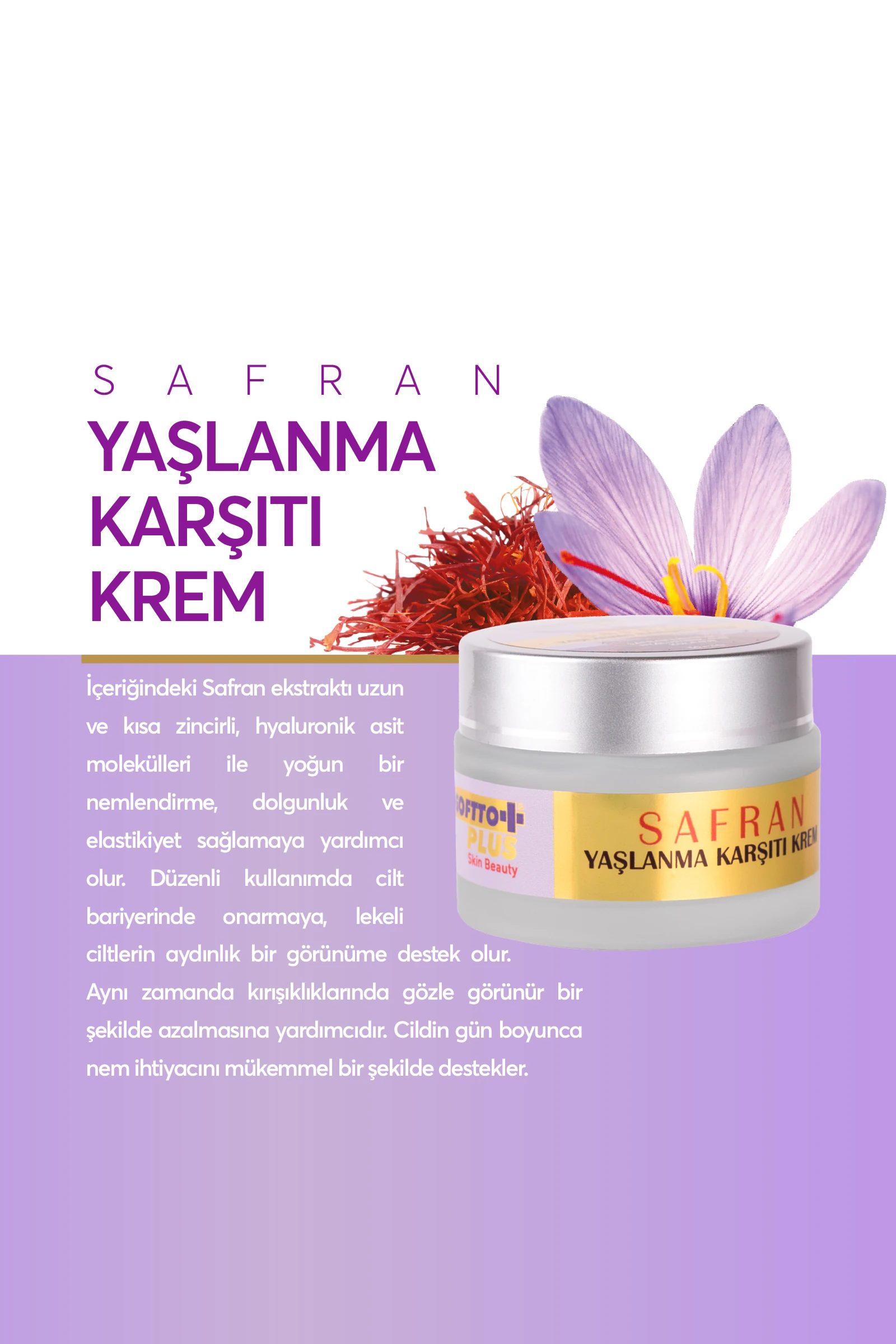 Safran Yaşlanma Karşıtı Krem 50ml