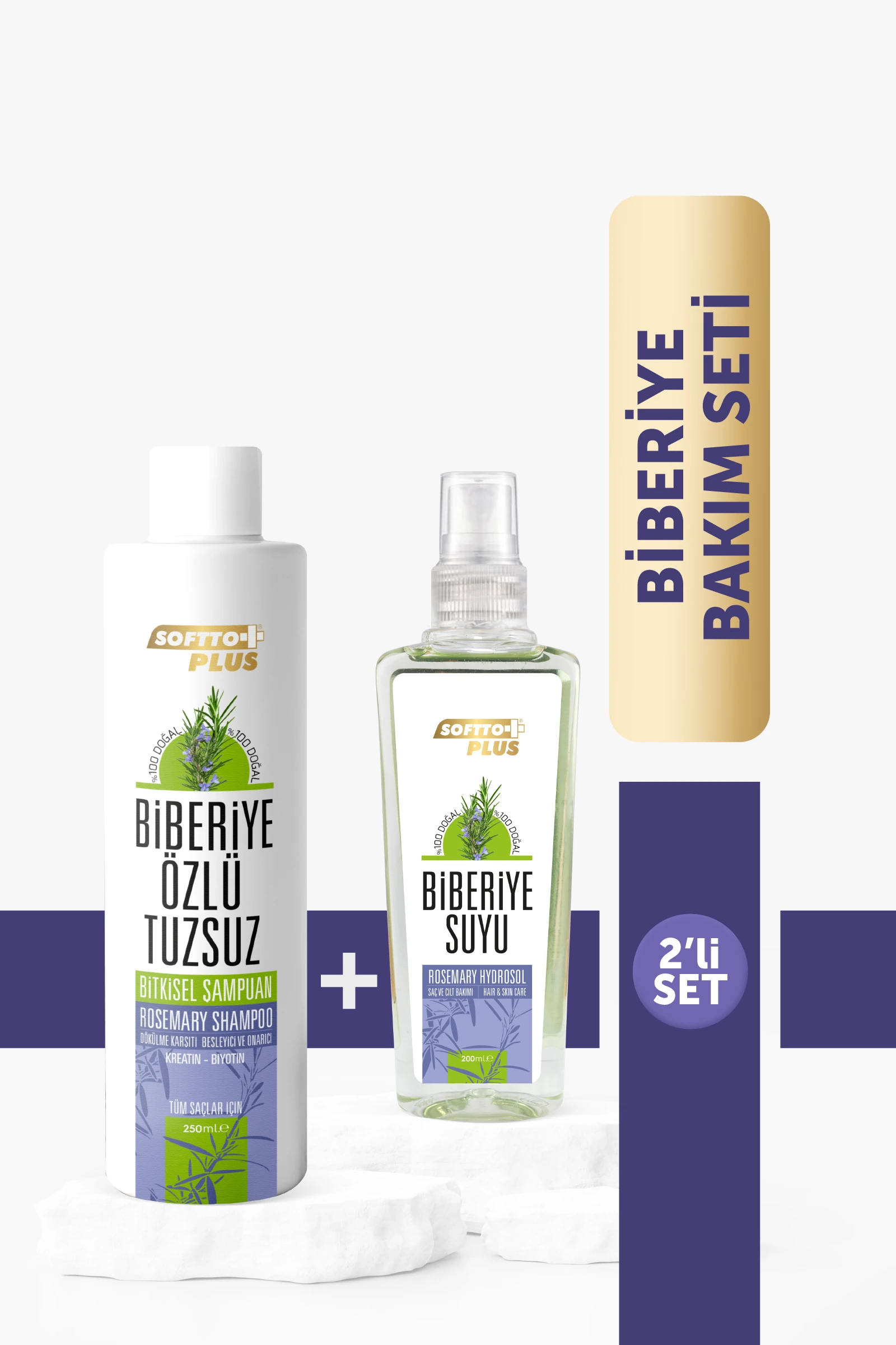 BİBERİYE TUZSUZ ŞAMPUAN VE BİBERİYE SUYU 2Lİ BAKIM SETİ