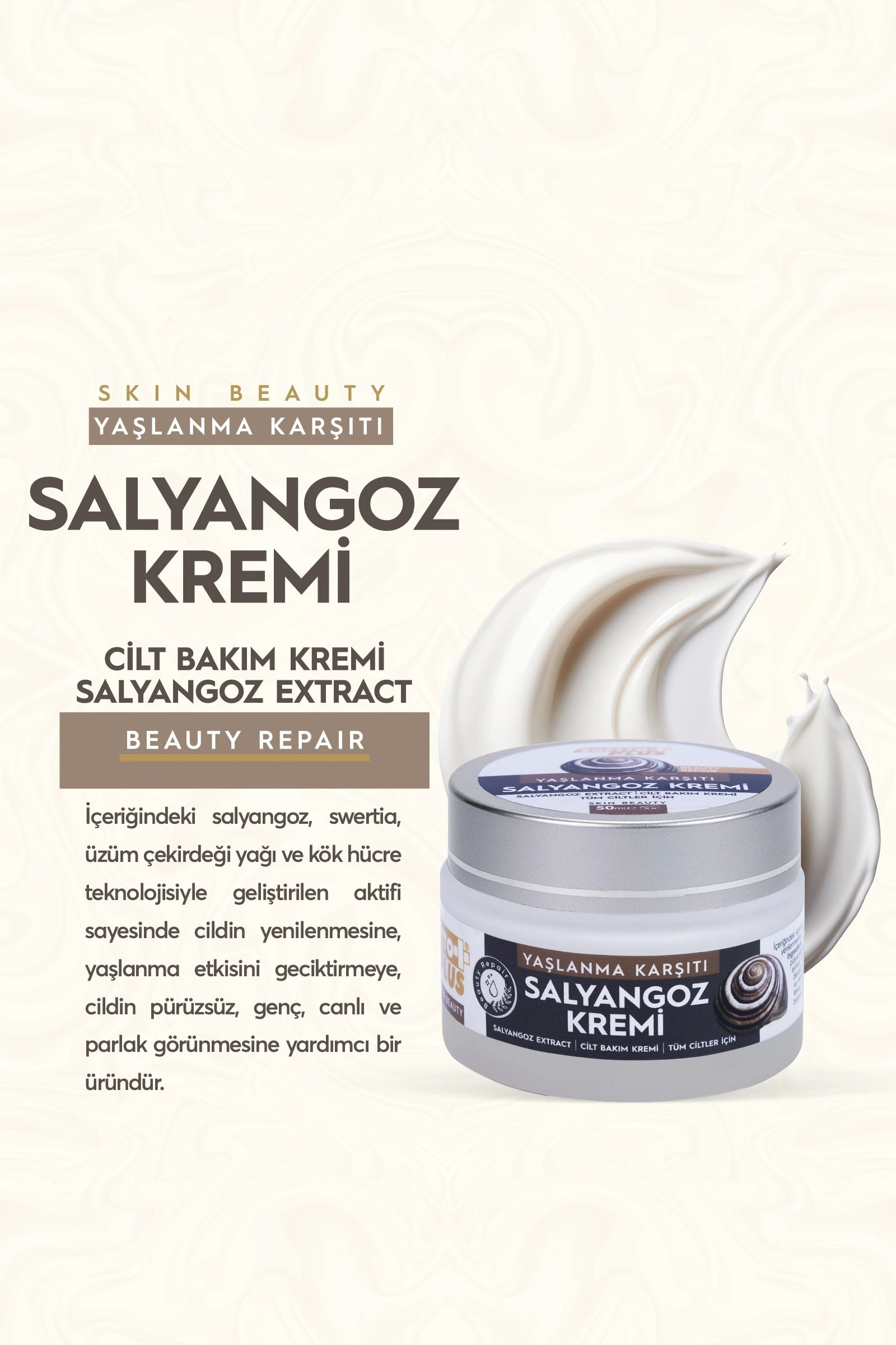 SALYANGOZ ÖZLÜ CİLT KREMİ 50 ML