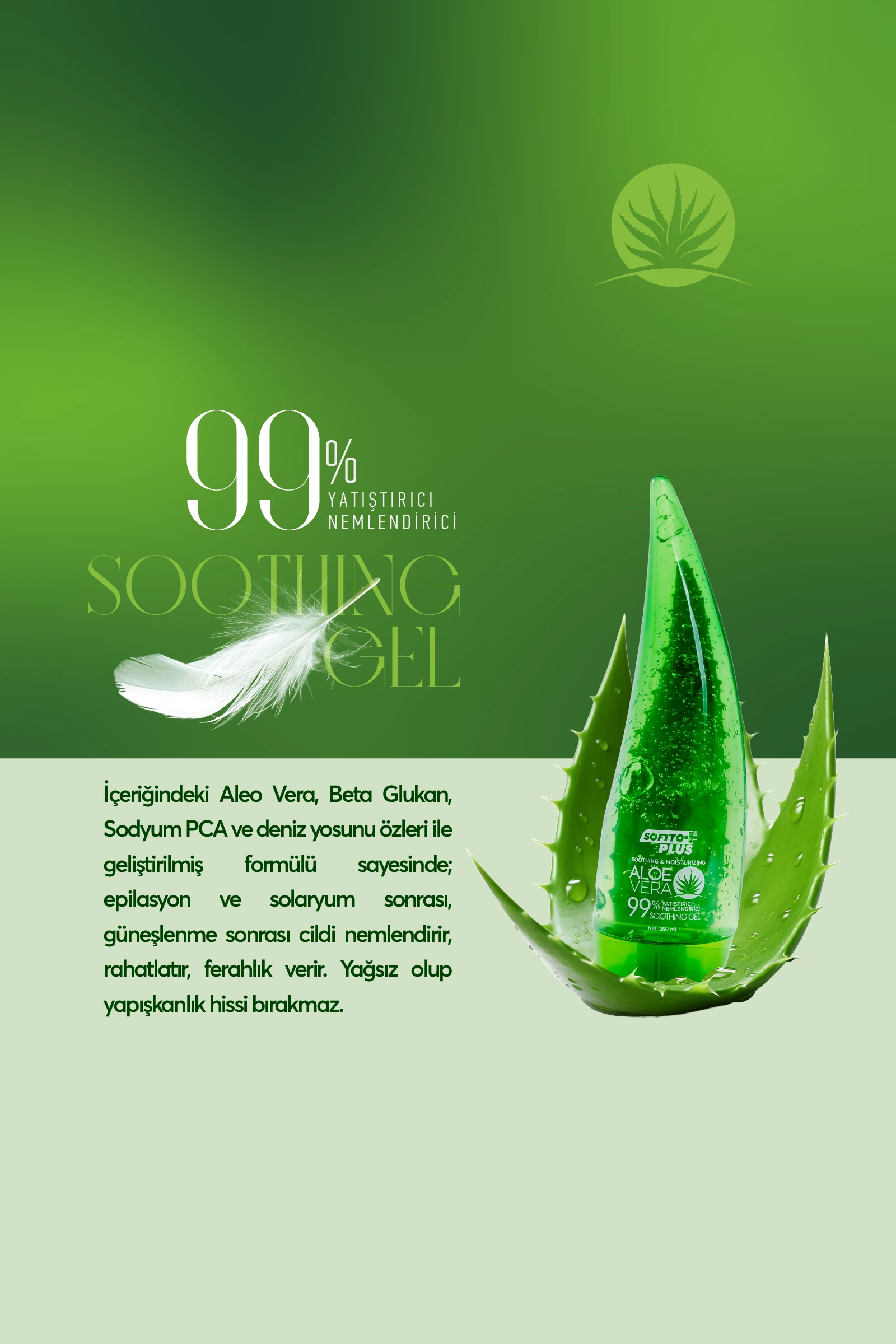 Yatıştırıcı Nemlendirici Aloe Vera Jel 250ml