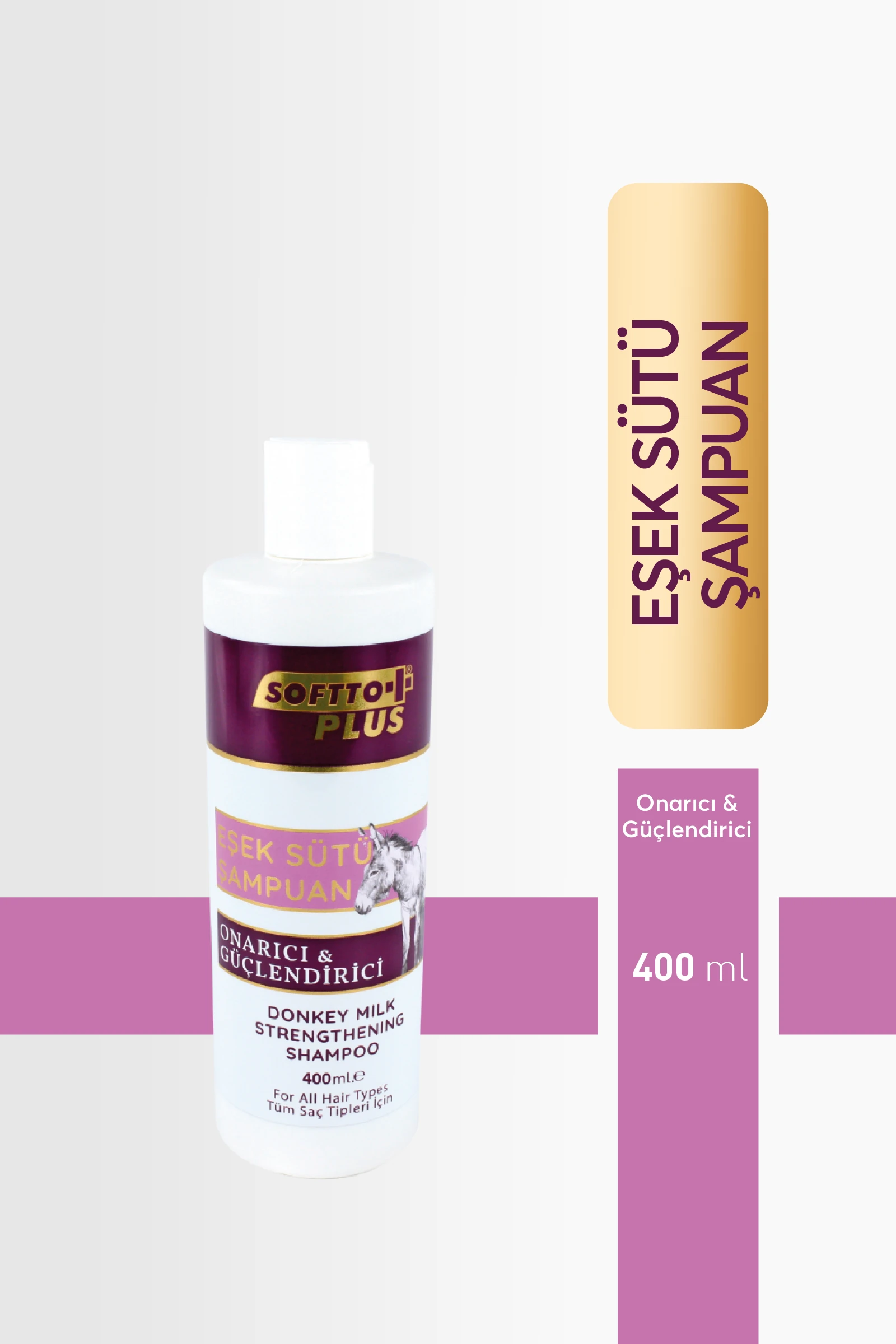 Onarıcı & Güçlendirici Eşek Sütü Şampuanı 400ml