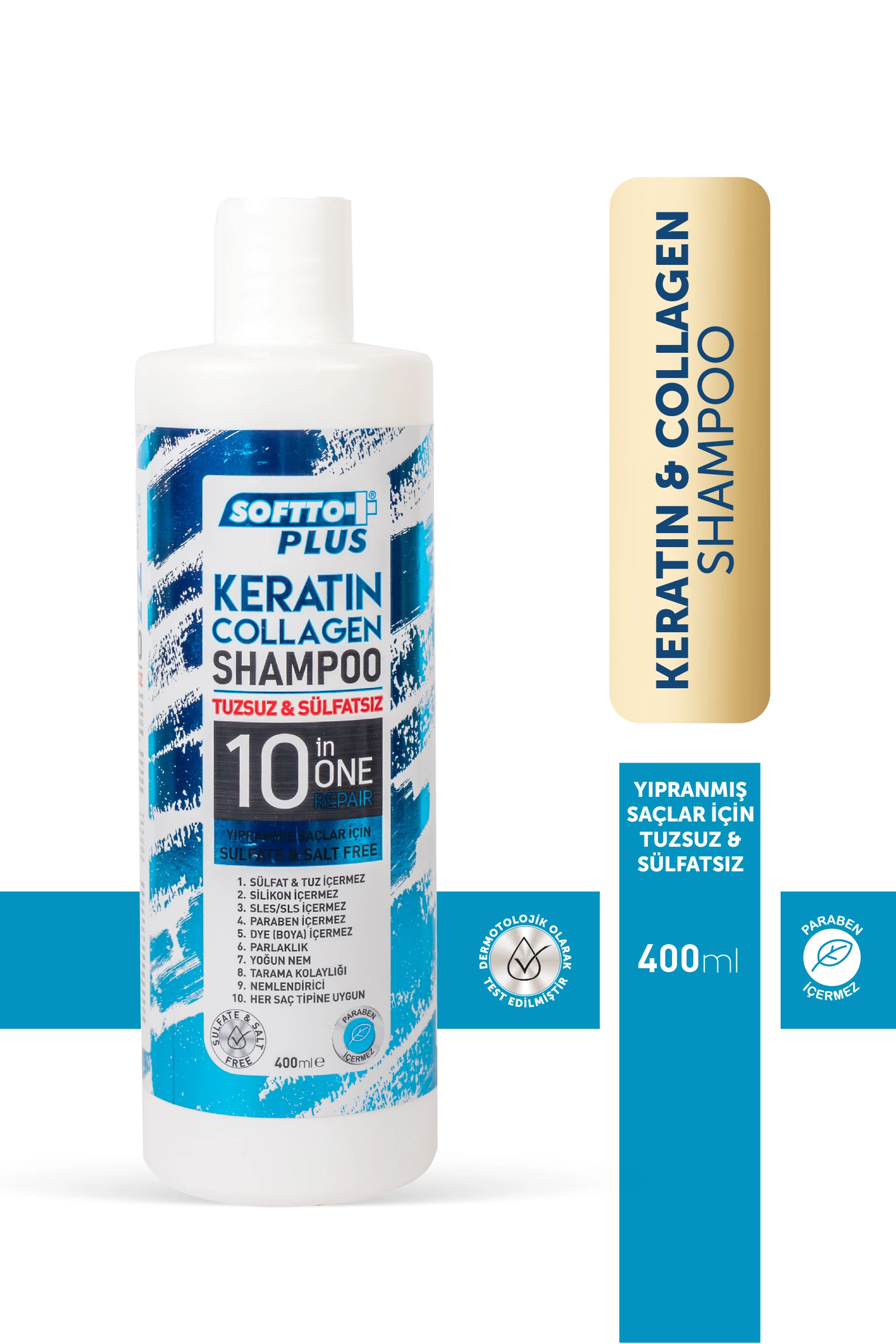 Keratin Kolajenli Tuzsuz Şampuan 400ml