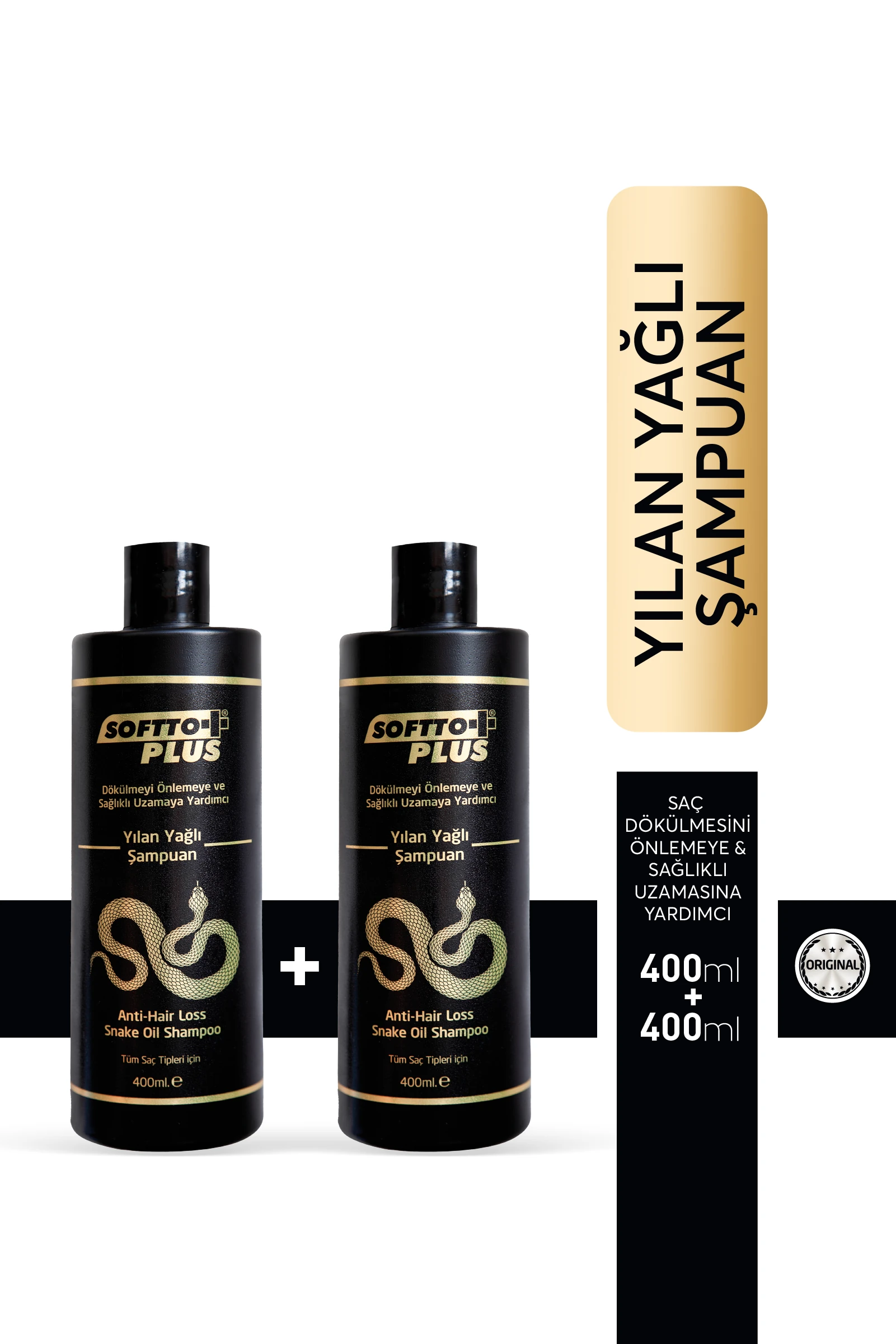 Dökülme Önleyici Yılan Yağlı Şampuan 400ml+400ml