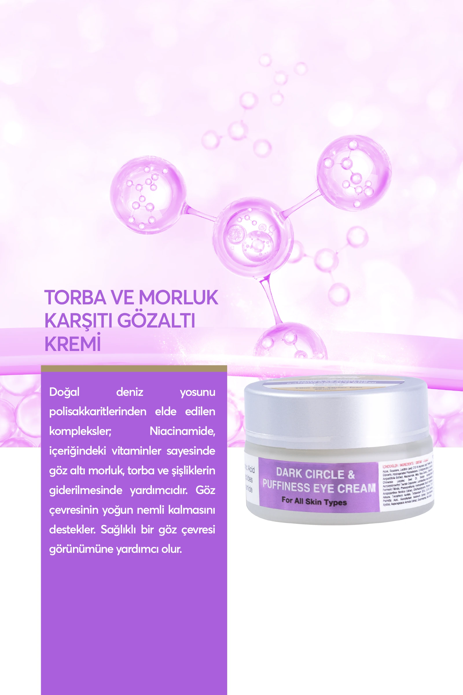 Torba ve Morluk Karşıtı Gözaltı Kremi