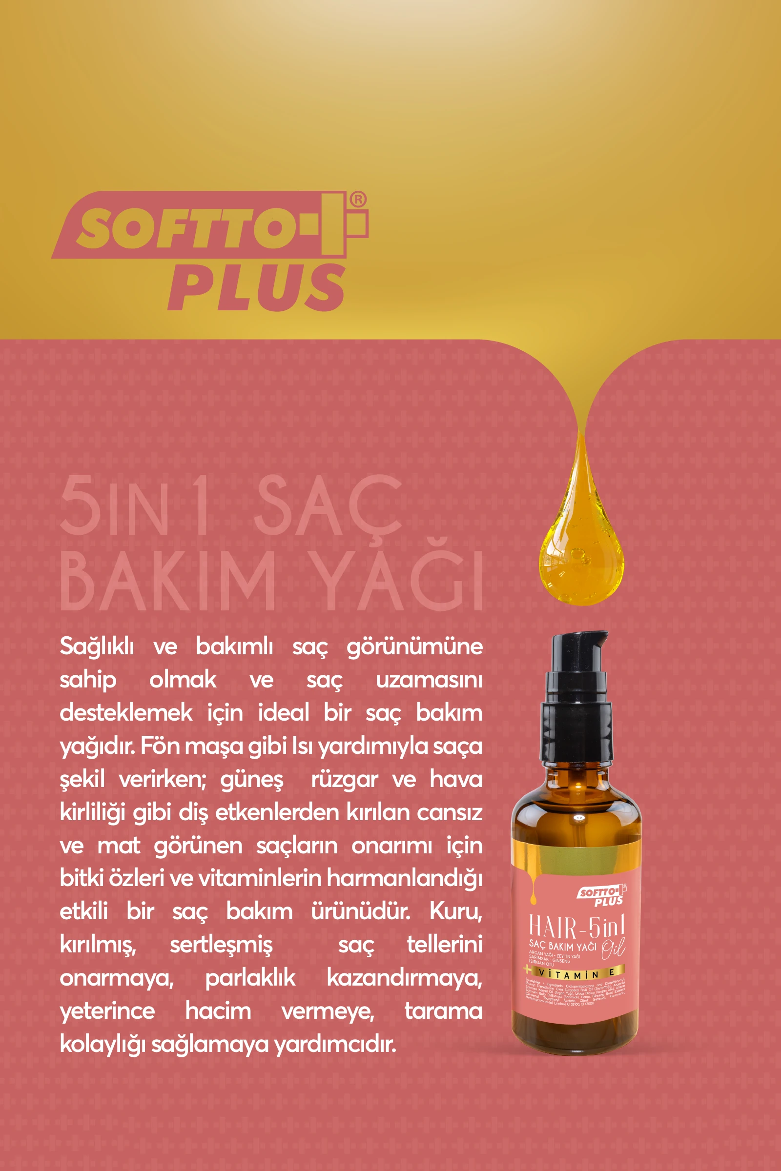 5 in 1 Saç Bakım Yağı 50 ml