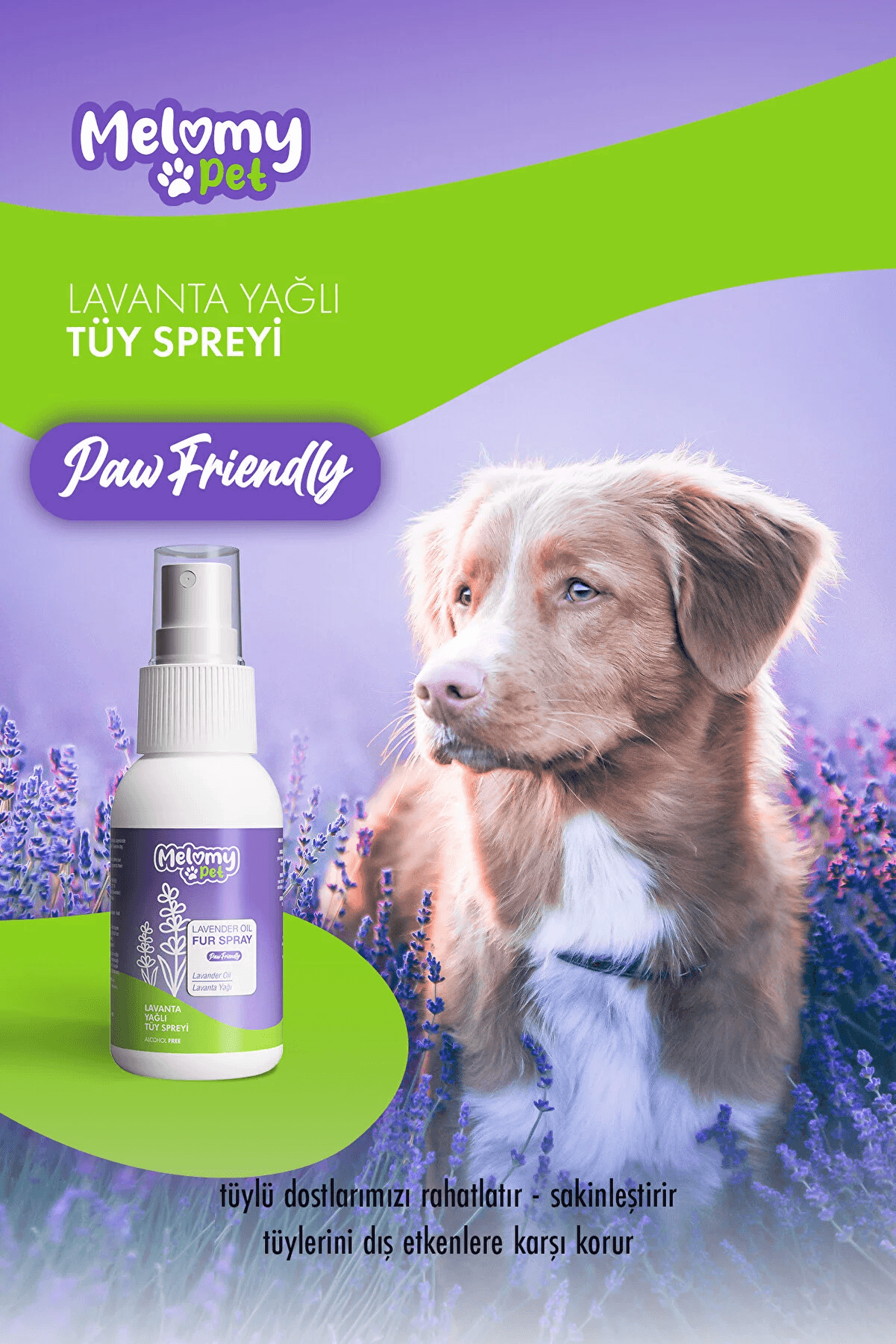 Kedi & Köpek Lavanta Yağlı Tüy Spreyi - 50ml