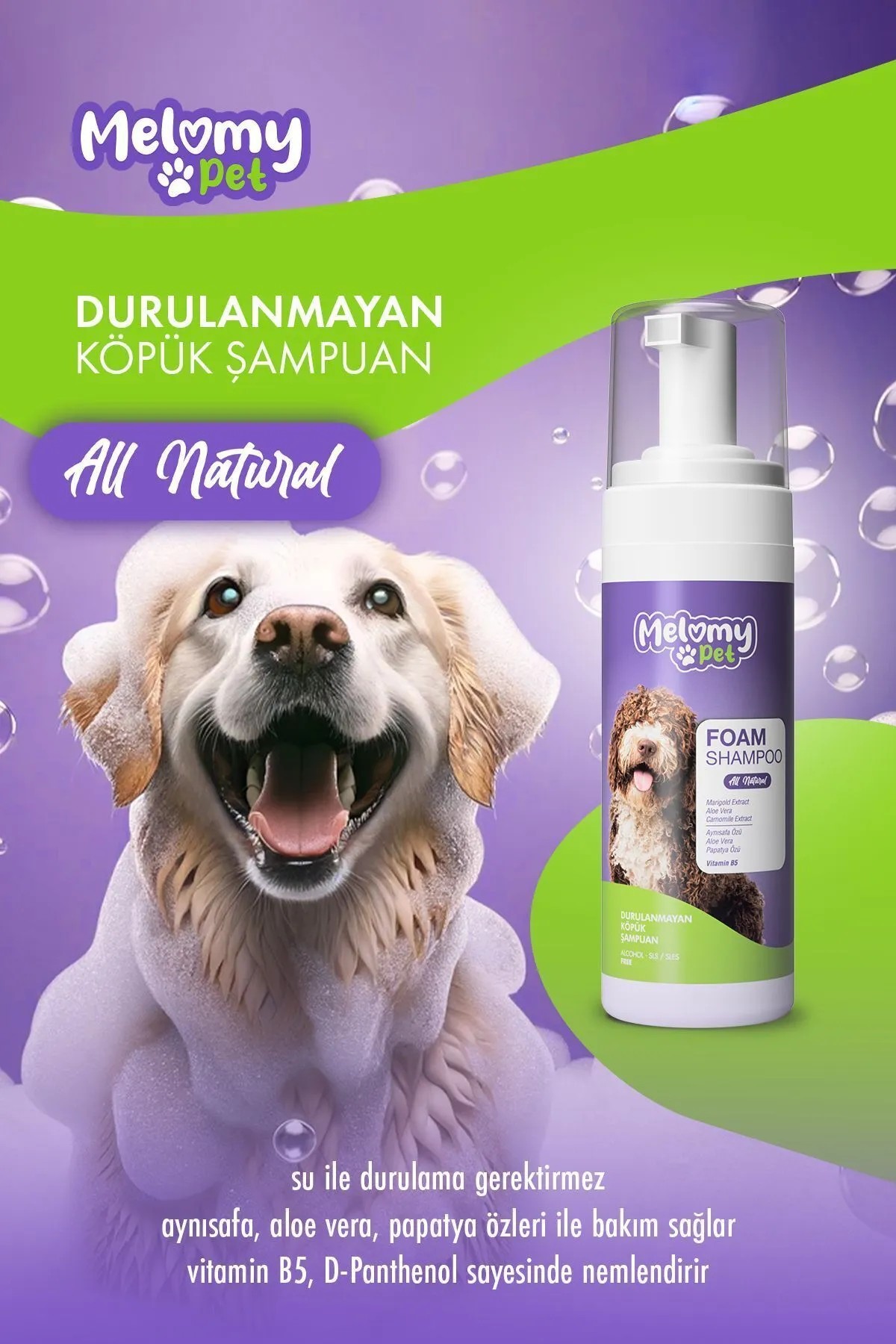 Köpek Durulanmayan Köpük Şampuan - 150 ml