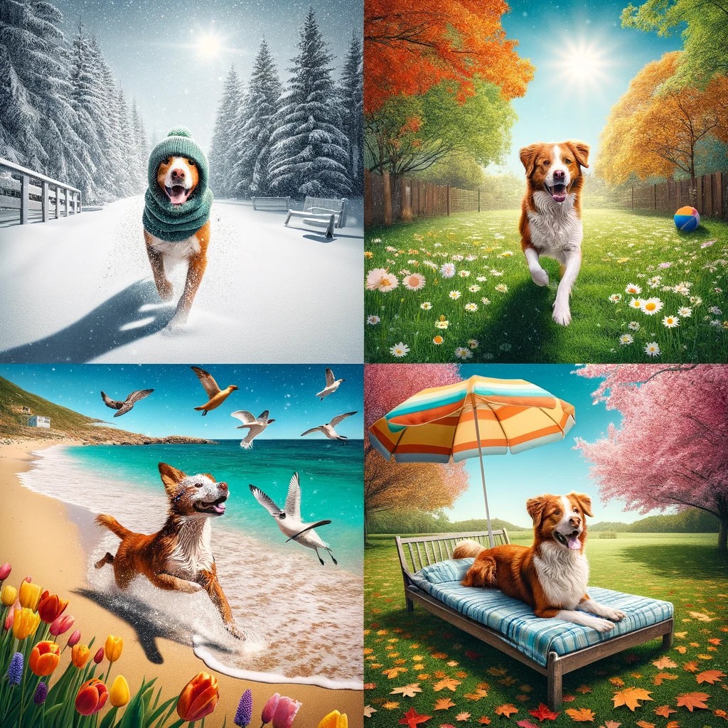 Mevsimlere Göre Köpek Bakımı: Her Dönemde Mutlu ve Sağlıklı Köpekler 🌸☀️🍂❄️