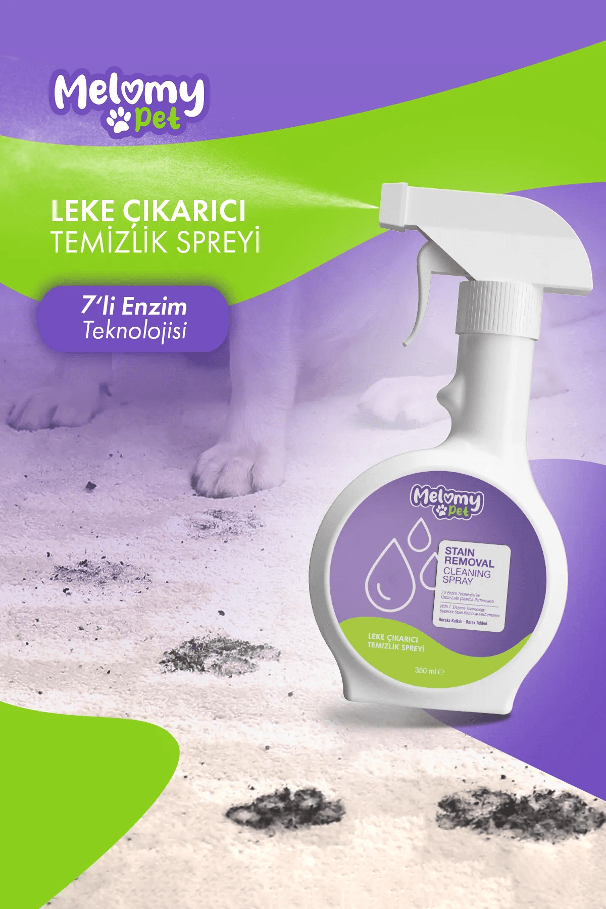 Kedi & Köpek Leke Çıkarıcı Temizlik Spreyi - 350 ml