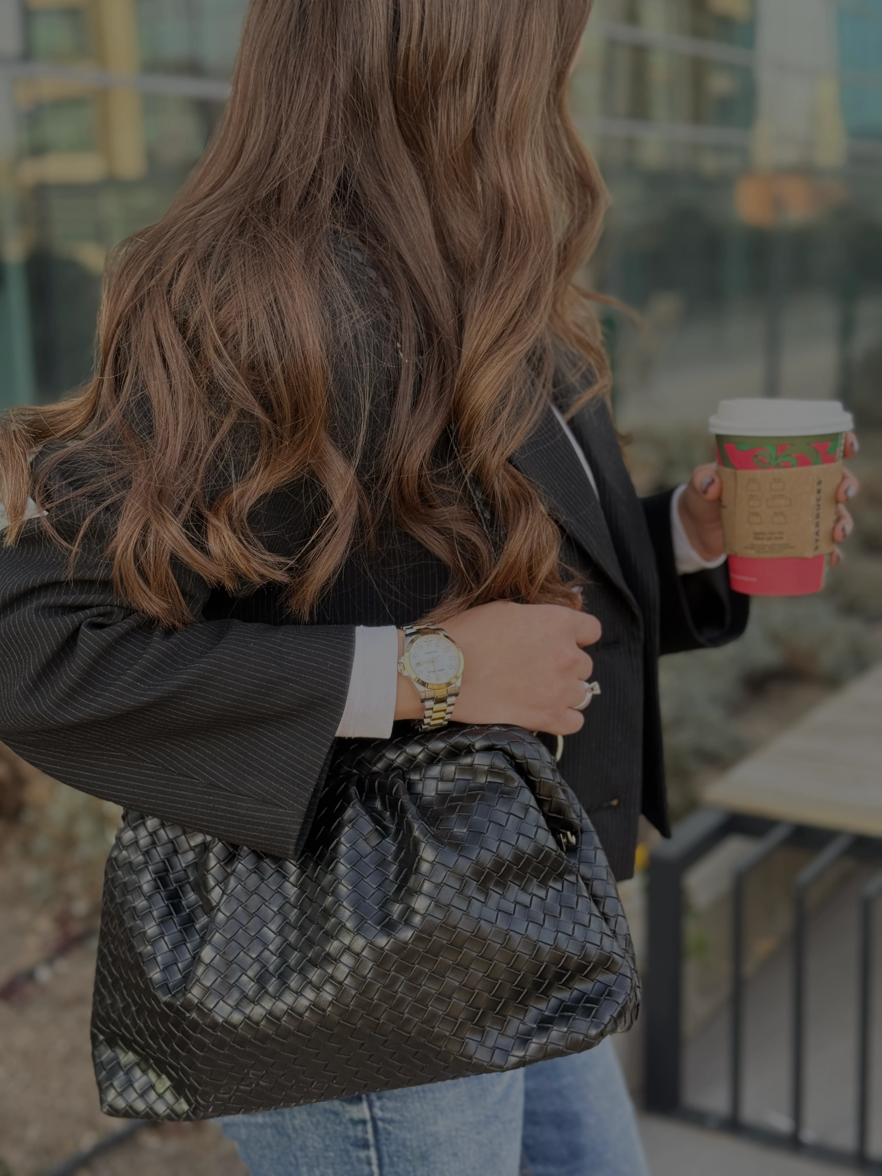 Örgü (Hasır) Desenli Yumuşak Çanta