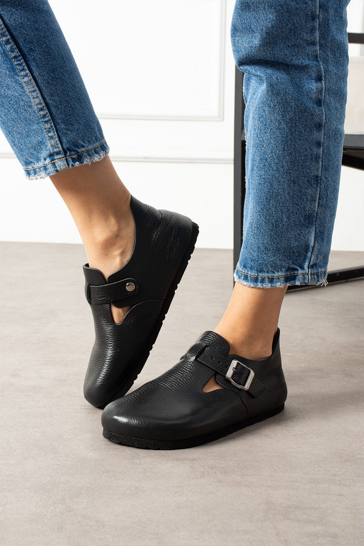 Mycorni Unisex Hakiki Deri Sabo Doğal Mantar Taban Ark Destekli Anatomik Ayakkabı