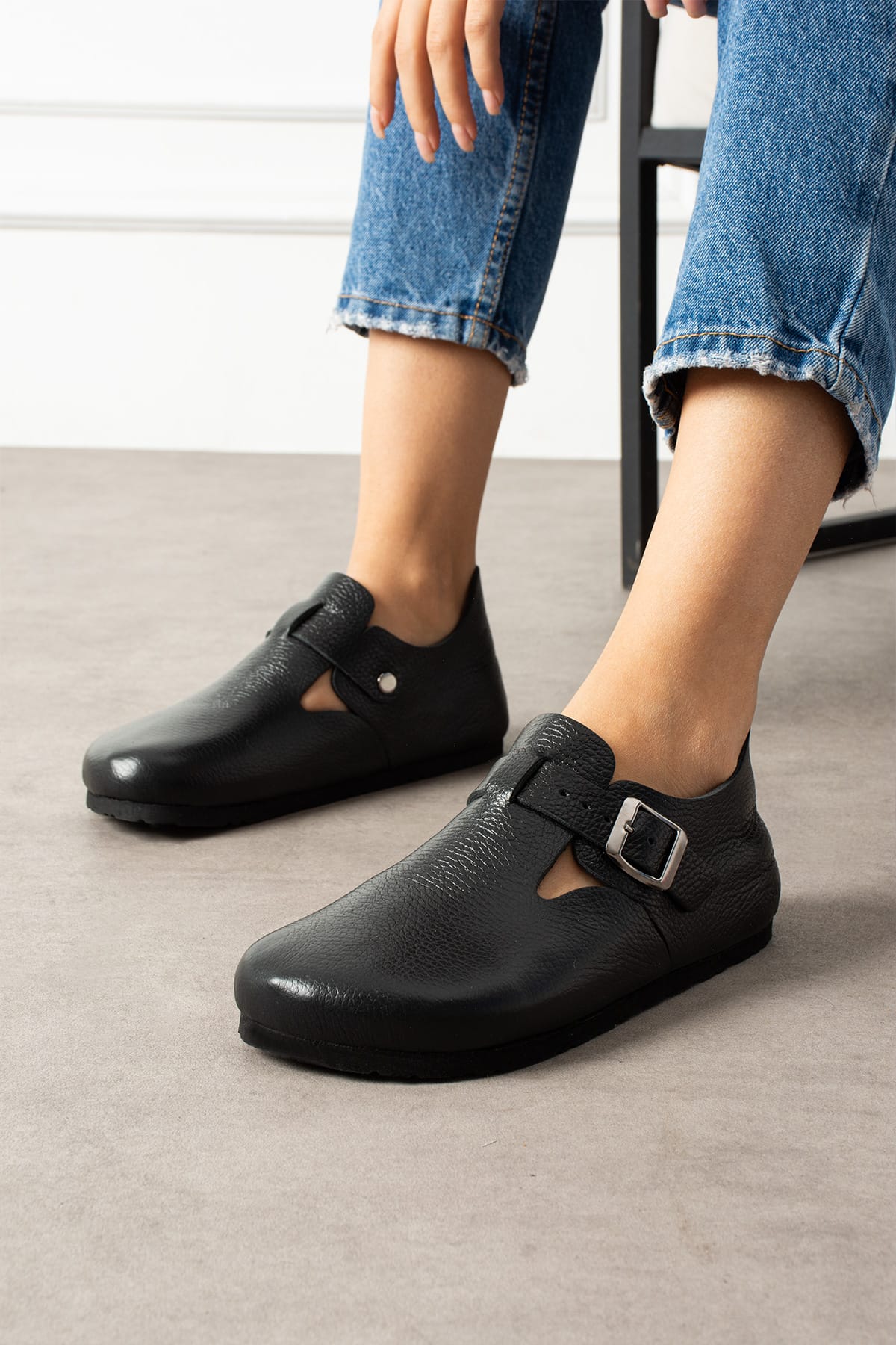 Mycorni Unisex Hakiki Deri Sabo Doğal Mantar Taban Ark Destekli Anatomik Ayakkabı