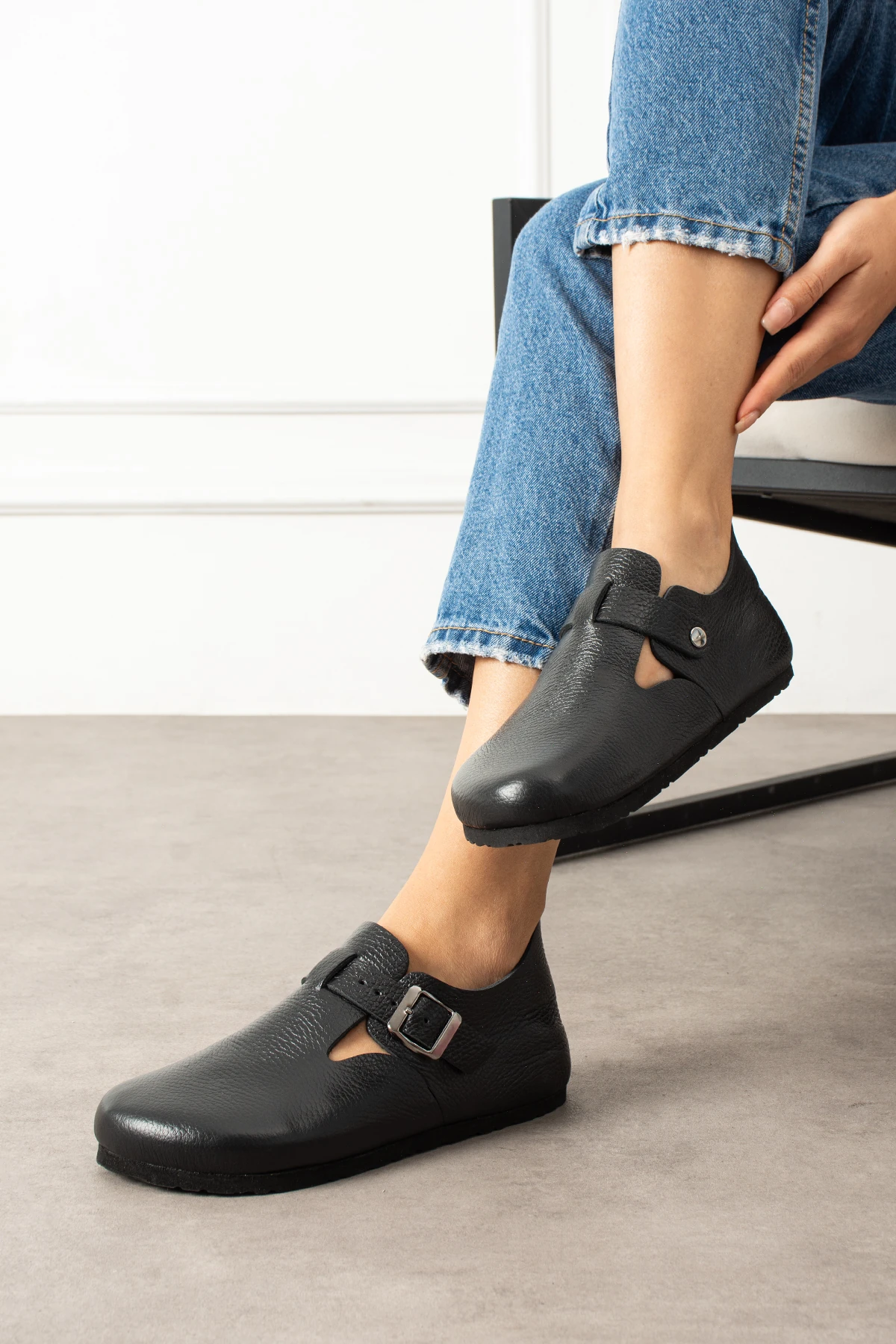 Mycorni Unisex Hakiki Deri Sabo Doğal Mantar Taban Ark Destekli Anatomik Ayakkabı