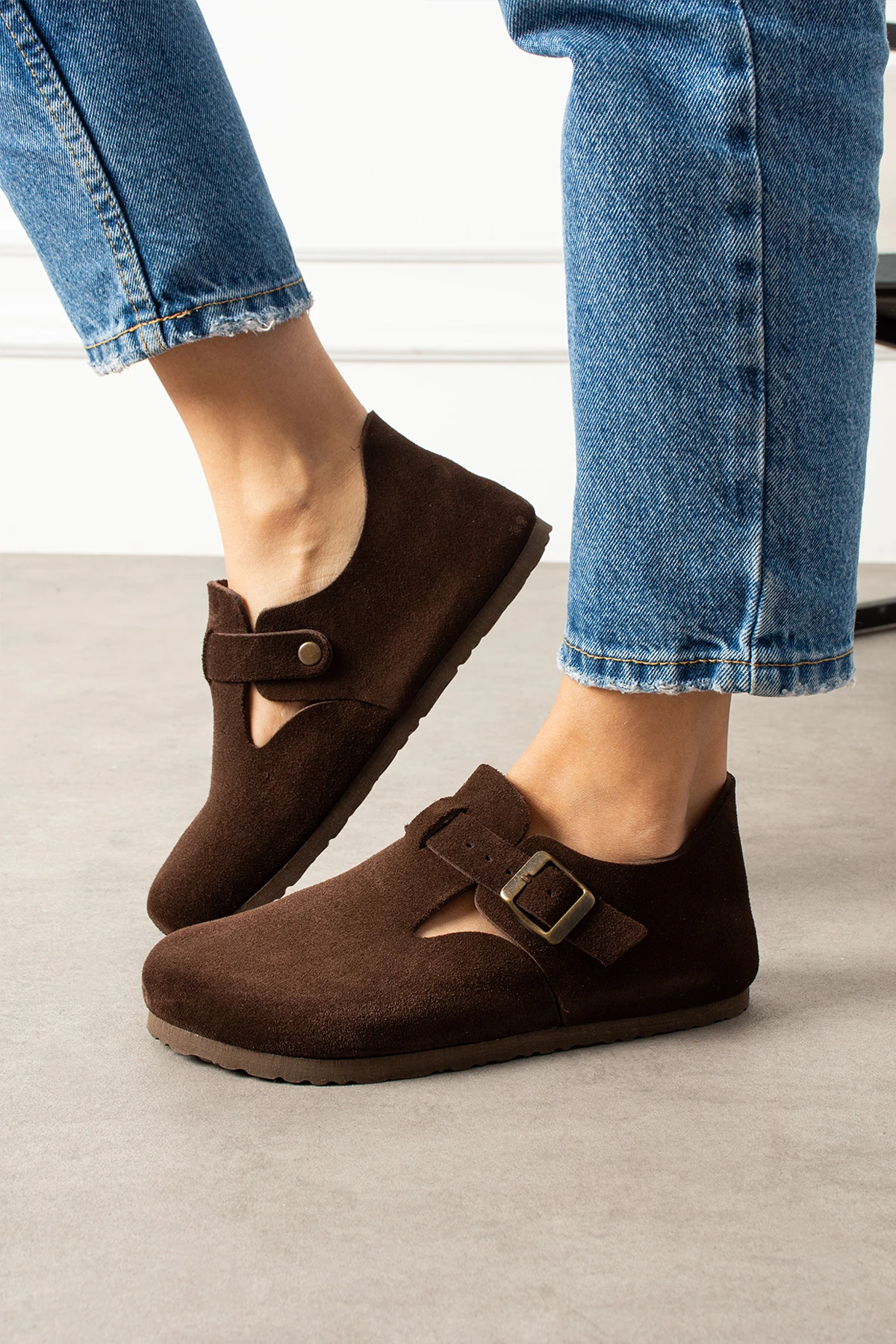 Mycorni Unisex Hakiki Süet Sabo Doğal Mantar Taban Ark Destekli Anatomik Ayakkabı