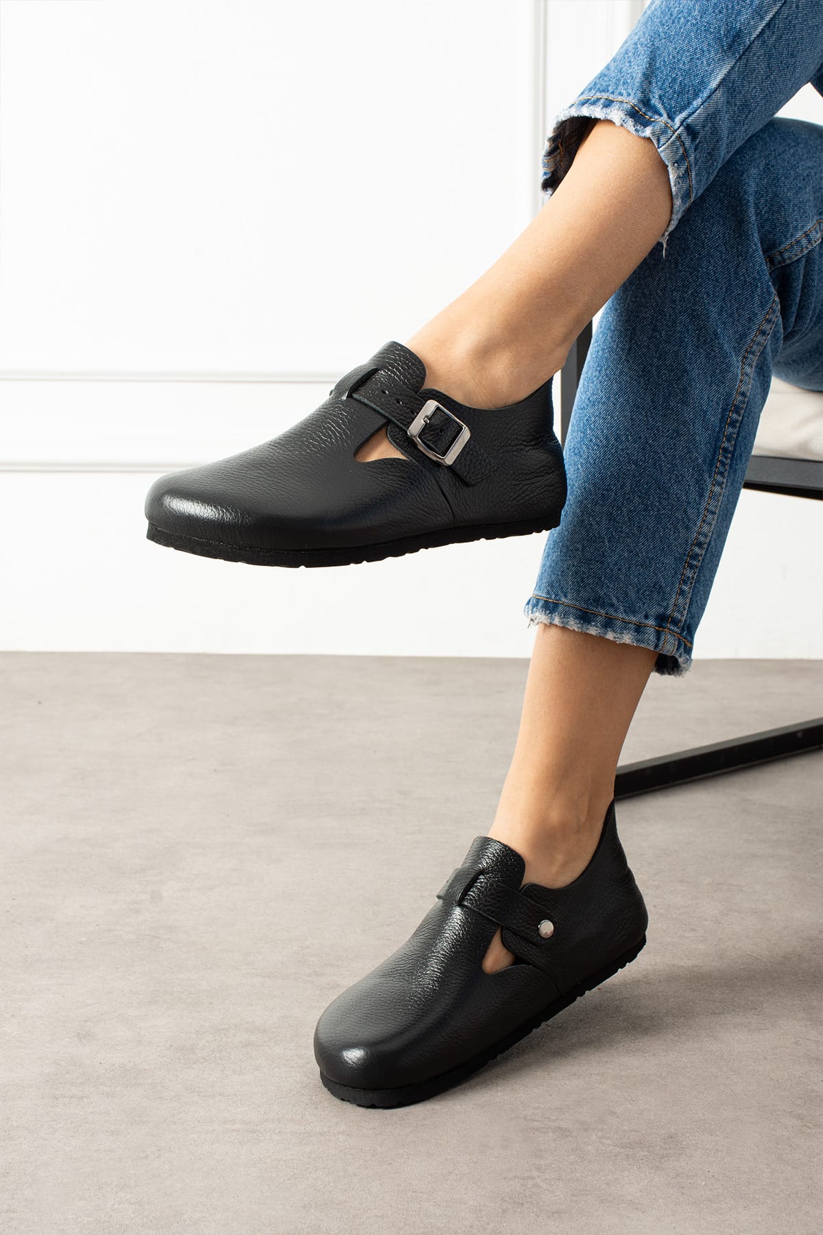 Mycorni Unisex Hakiki Deri Sabo Doğal Mantar Taban Ark Destekli Anatomik Ayakkabı