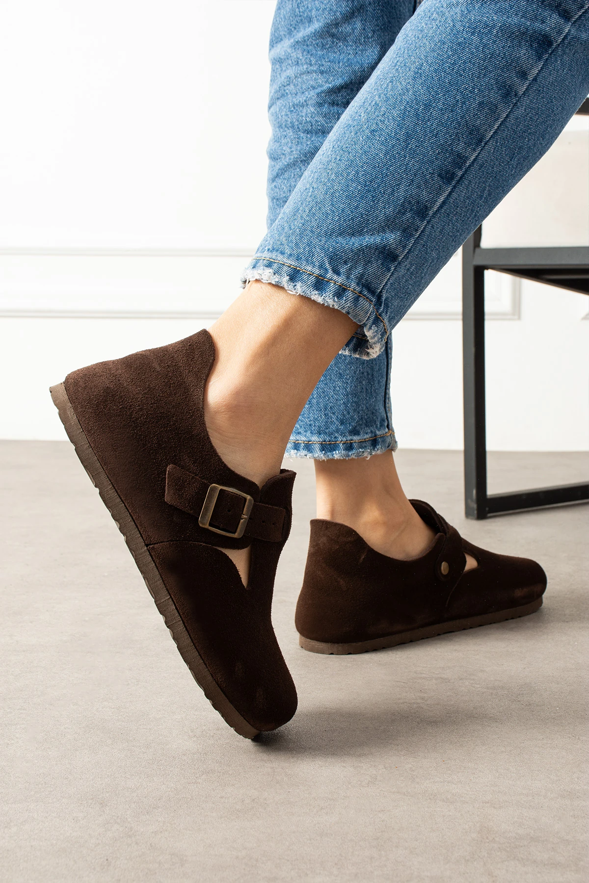 Mycorni Unisex Hakiki Süet Sabo Doğal Mantar Taban Ark Destekli Anatomik Ayakkabı