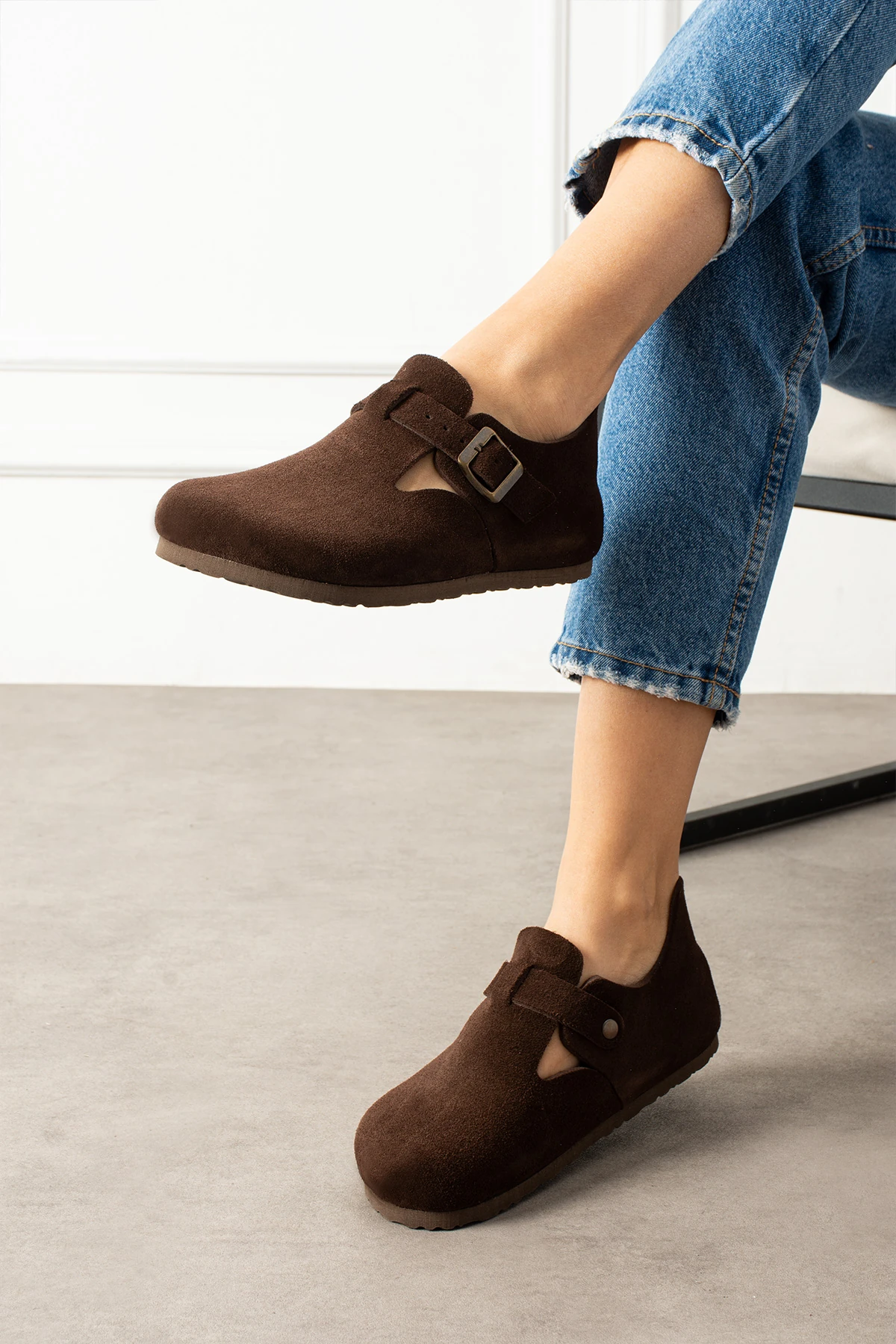 Mycorni Unisex Hakiki Süet Sabo Doğal Mantar Taban Ark Destekli Anatomik Ayakkabı